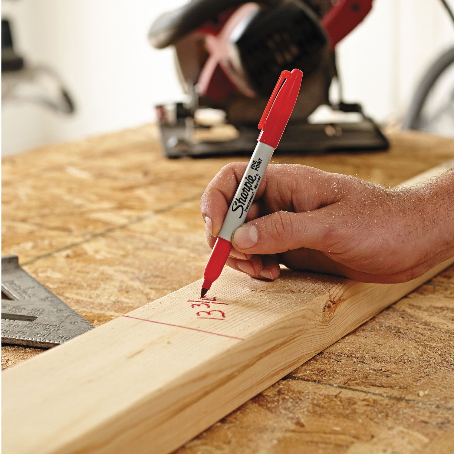 Sharpie® Twin-Tip Permanent Marker, Extra-Fine/fine Bullet Tips, Red, Dozen