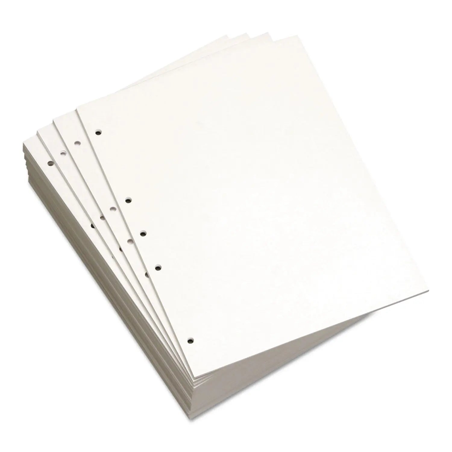 Custom Cut-Sheet Copy Paper, 92 Bright, 5-Hole Side Punched, 20 lb Bond Weight, 8.5 x 11, White, 500/Ream Lettermark™ Flipcost
