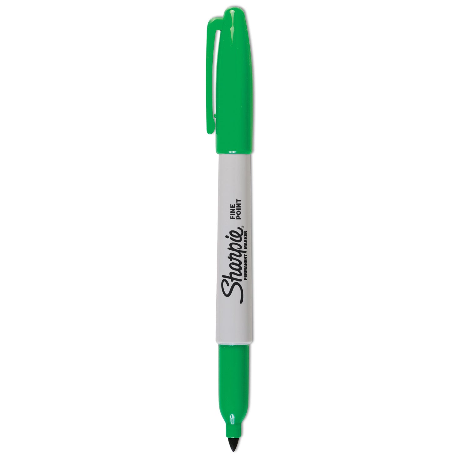 Sharpie® Fine Bullet Tip Permanent Marker, Green, Dozen