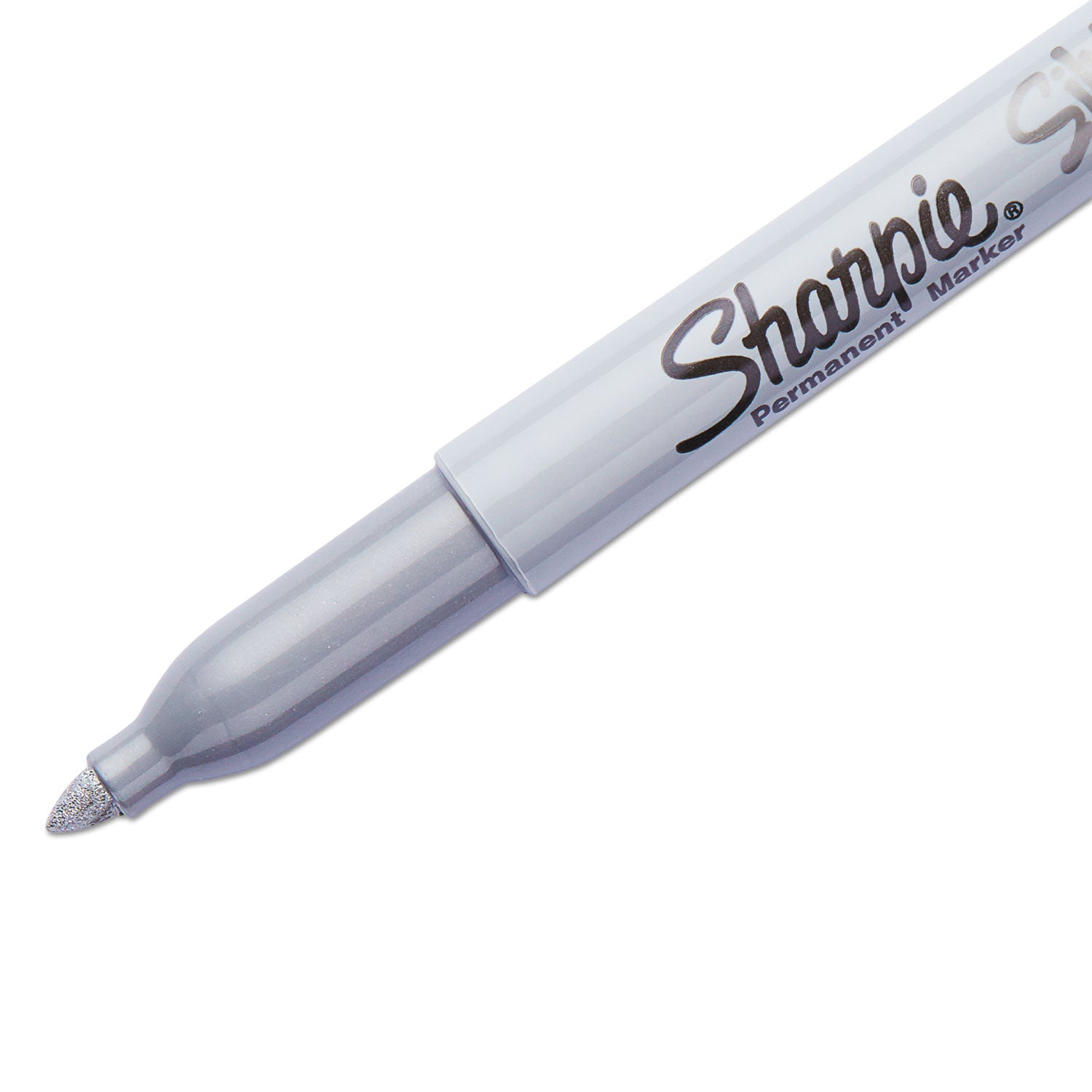 Sharpie® Metallic Fine Point Permanent Markers, Fine Bullet Tip, Metallic Silver, 4/pack