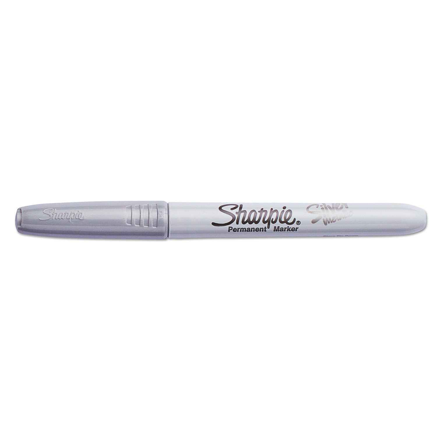 Sharpie® Metallic Fine Point Permanent Markers, Fine Bullet Tip, Metallic Silver, 4/pack