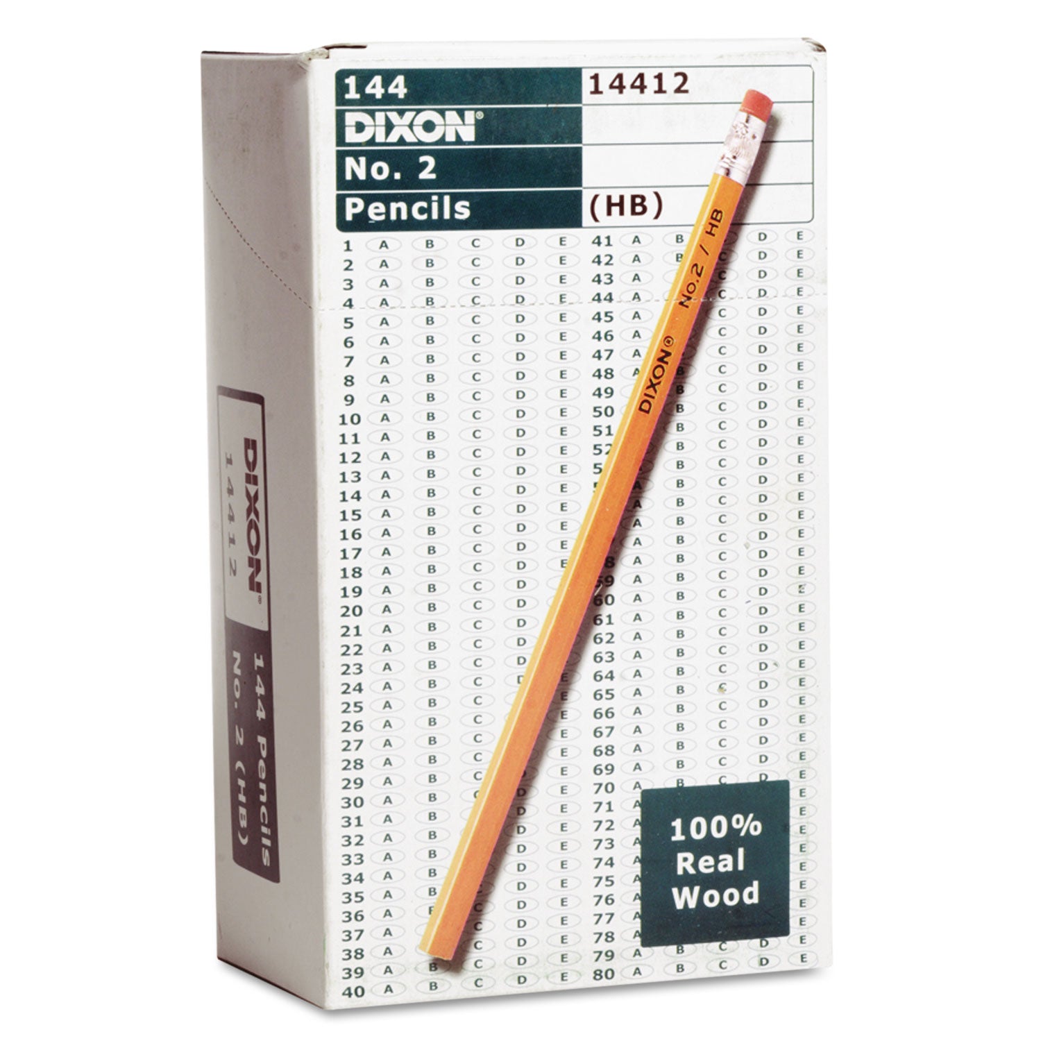 Dixon® No. 2 Pencil Value Pack, HB (#2), Black Lead, Yellow Barrel, 144/Box