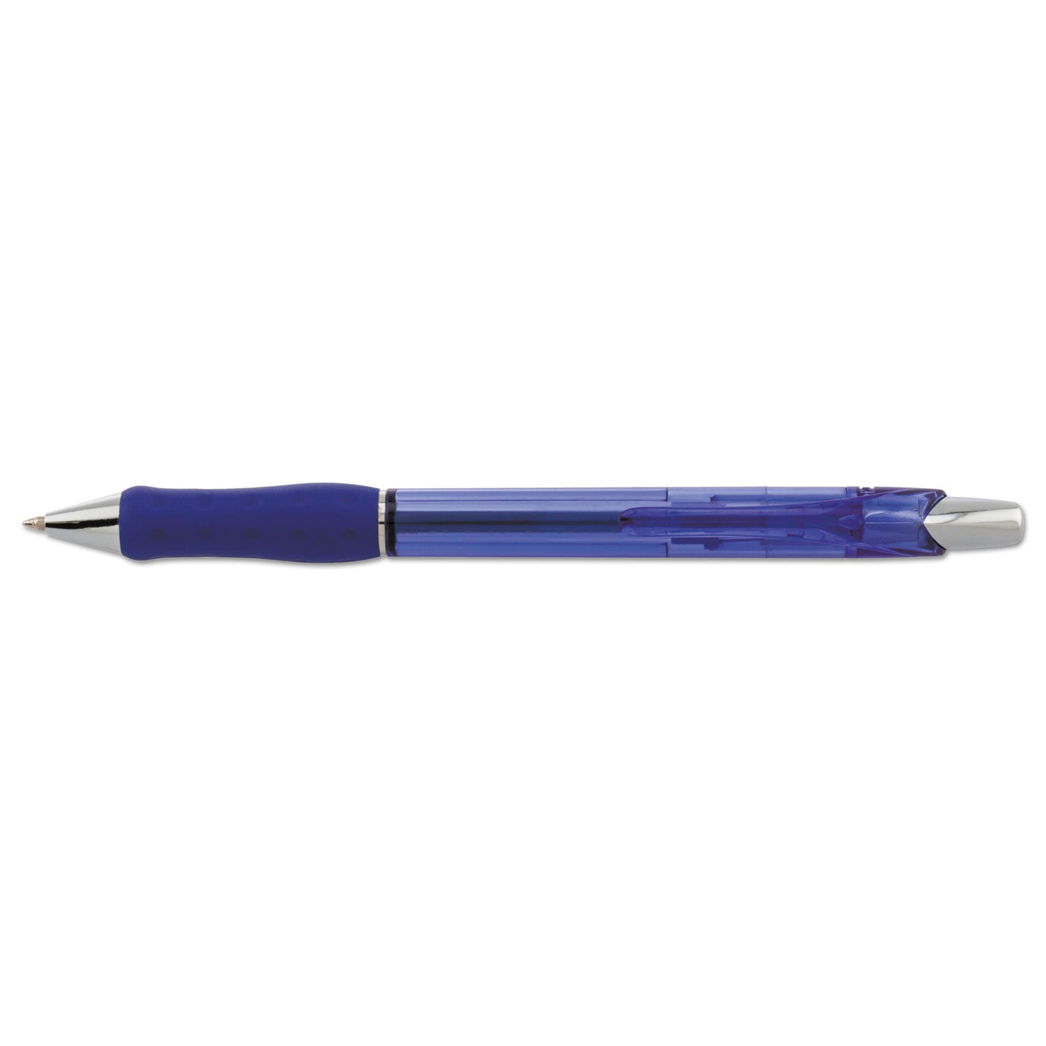 Pentel® R.S.V.P. Super RT Ballpoint Pen, Retractable, Medium 0.7 mm, Blue Ink, Translucent Blue/Blue Barrel, Dozen