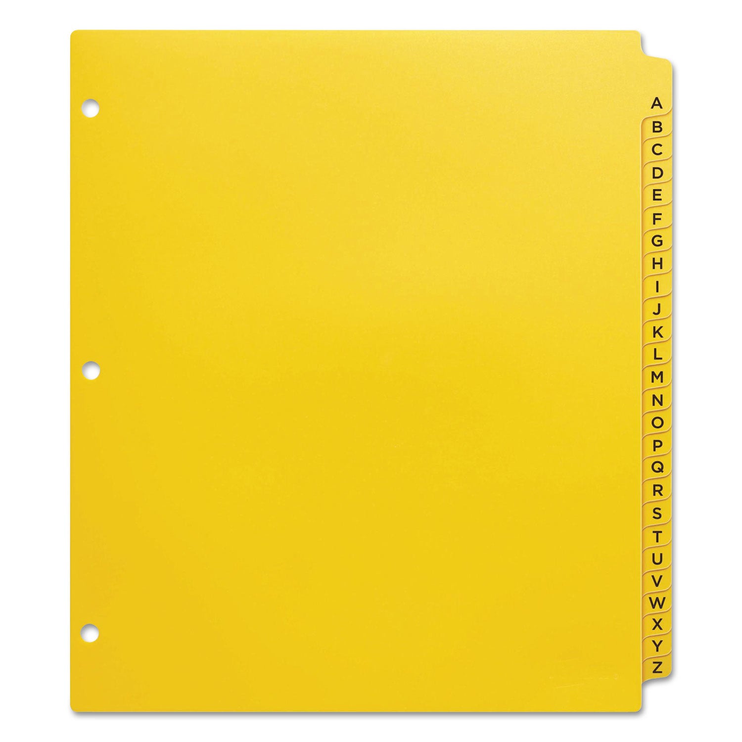 Avery® Heavy-Duty Preprinted Plastic Tab Dividers, 26-Tab, A To Z, 11 X 9, Yellow, 1 Set