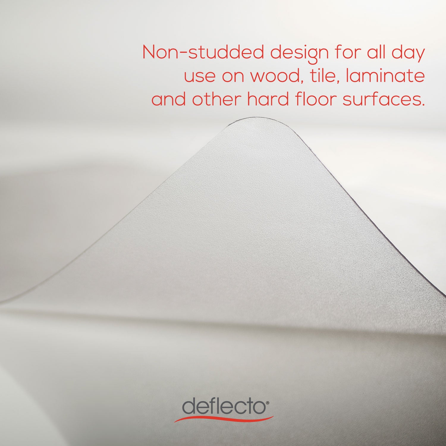 Alera® All Day Use Non-Studded Chair Mat For Hard Floors, 45 X 53, Wide Lipped, Clear