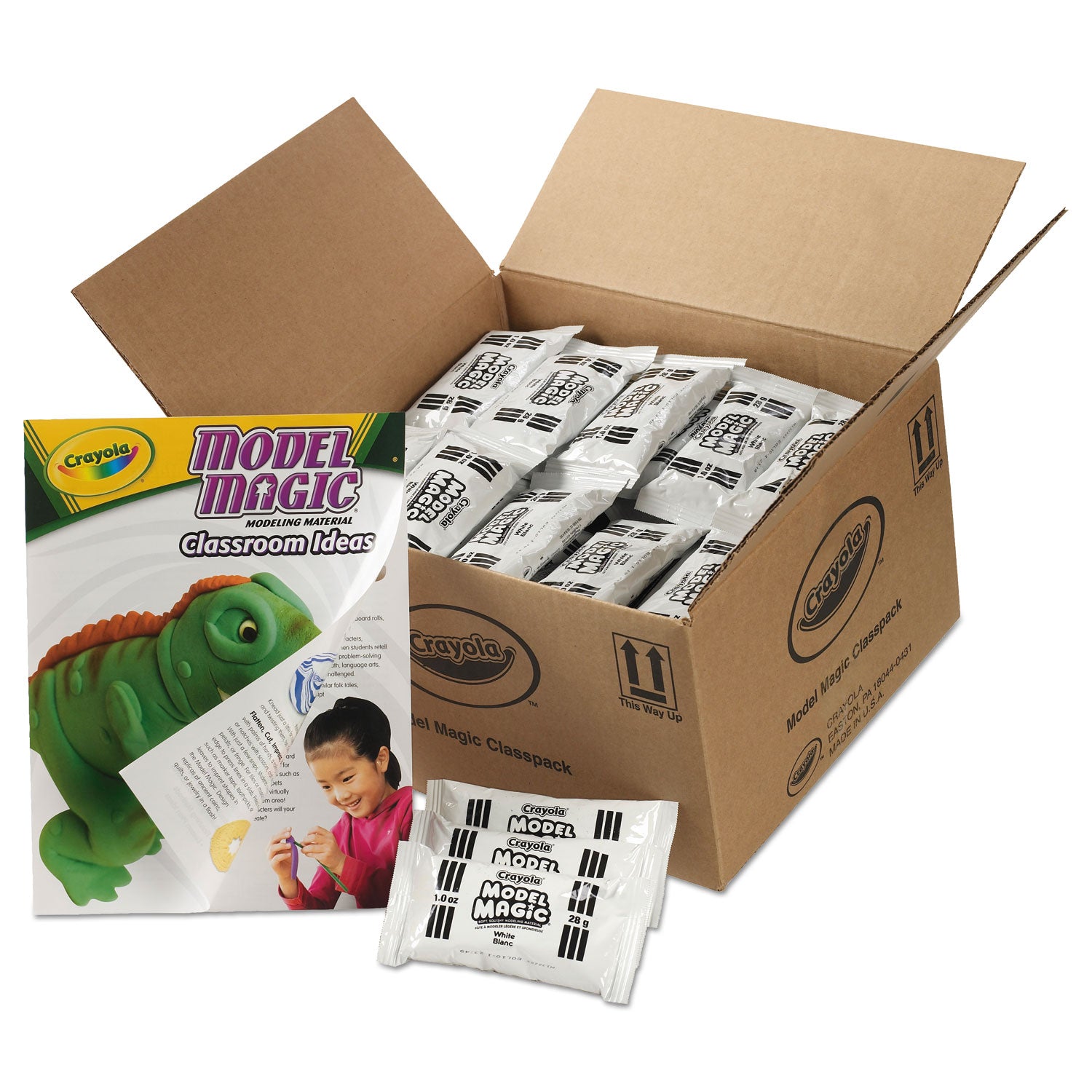 Crayola® Model Magic Modeling Compound,1 Oz Packs, 75 Packs, White, 6 Lbs 13 Oz