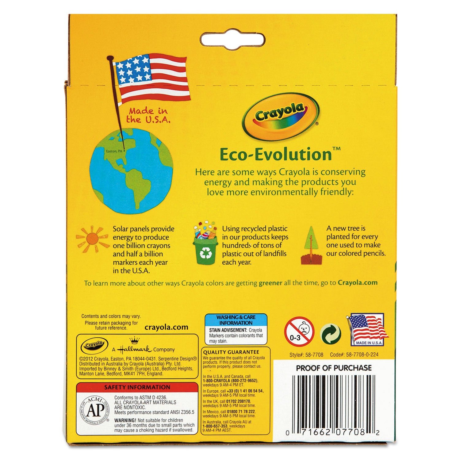 Crayola® Non-Washable Marker, Broad Bullet Tip, Assorted Classic Colors, 8/pack