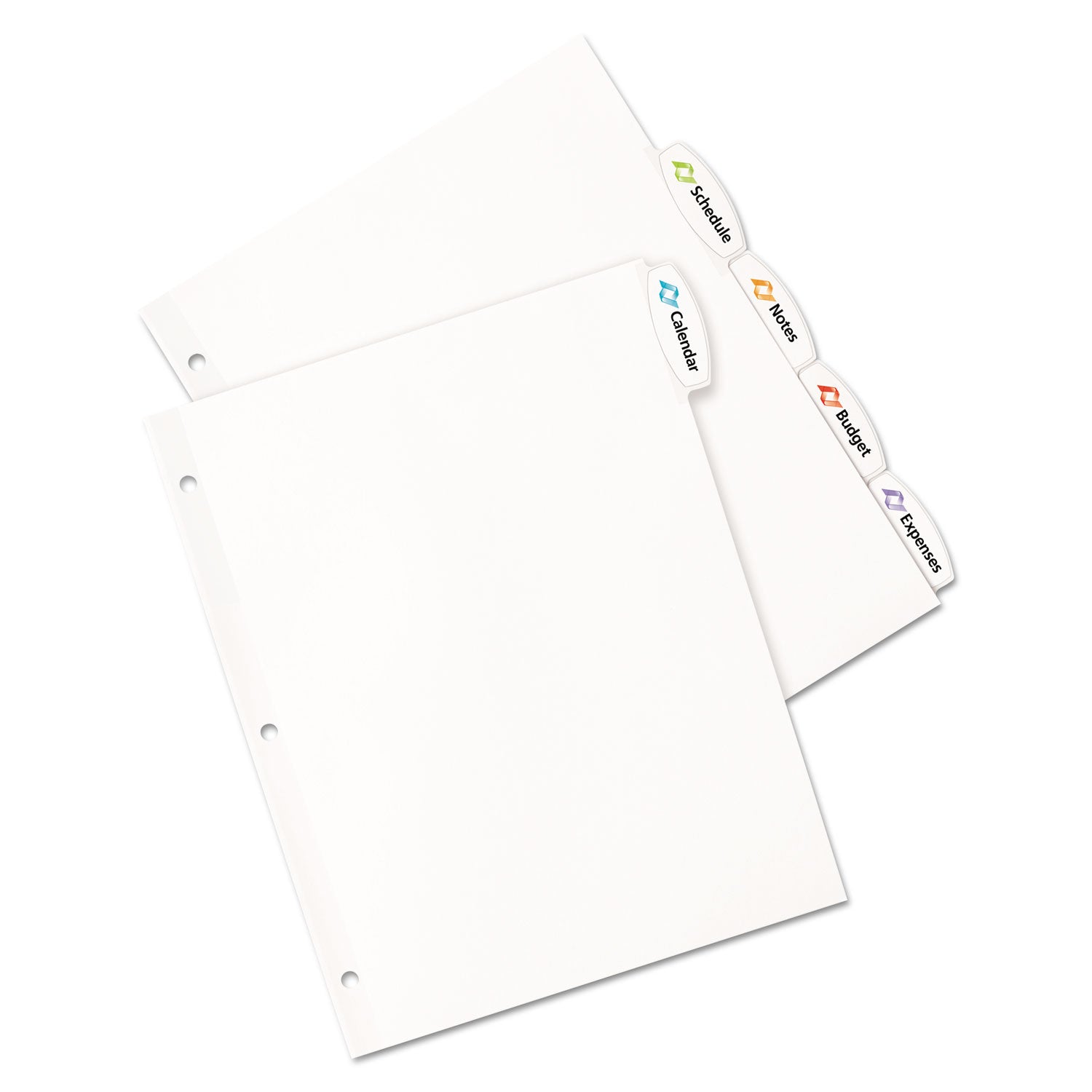 Avery® Big Tab Printable White Label Tab Dividers, 5-Tab, 11 x 8.5, White, 20 Sets