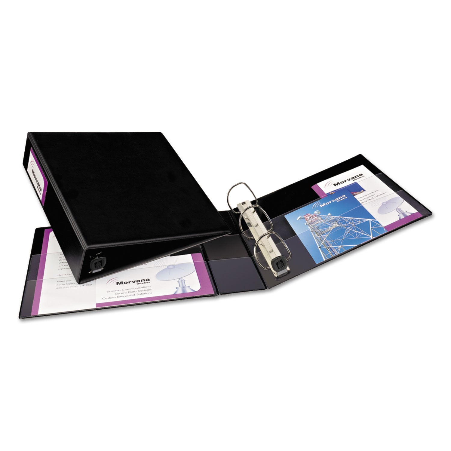 Avery® Heavy-Duty Non-View Binder With Durahinge And One Touch Ezd Rings, 3 Rings, 2" Capacity, 11 X 8.5, Black