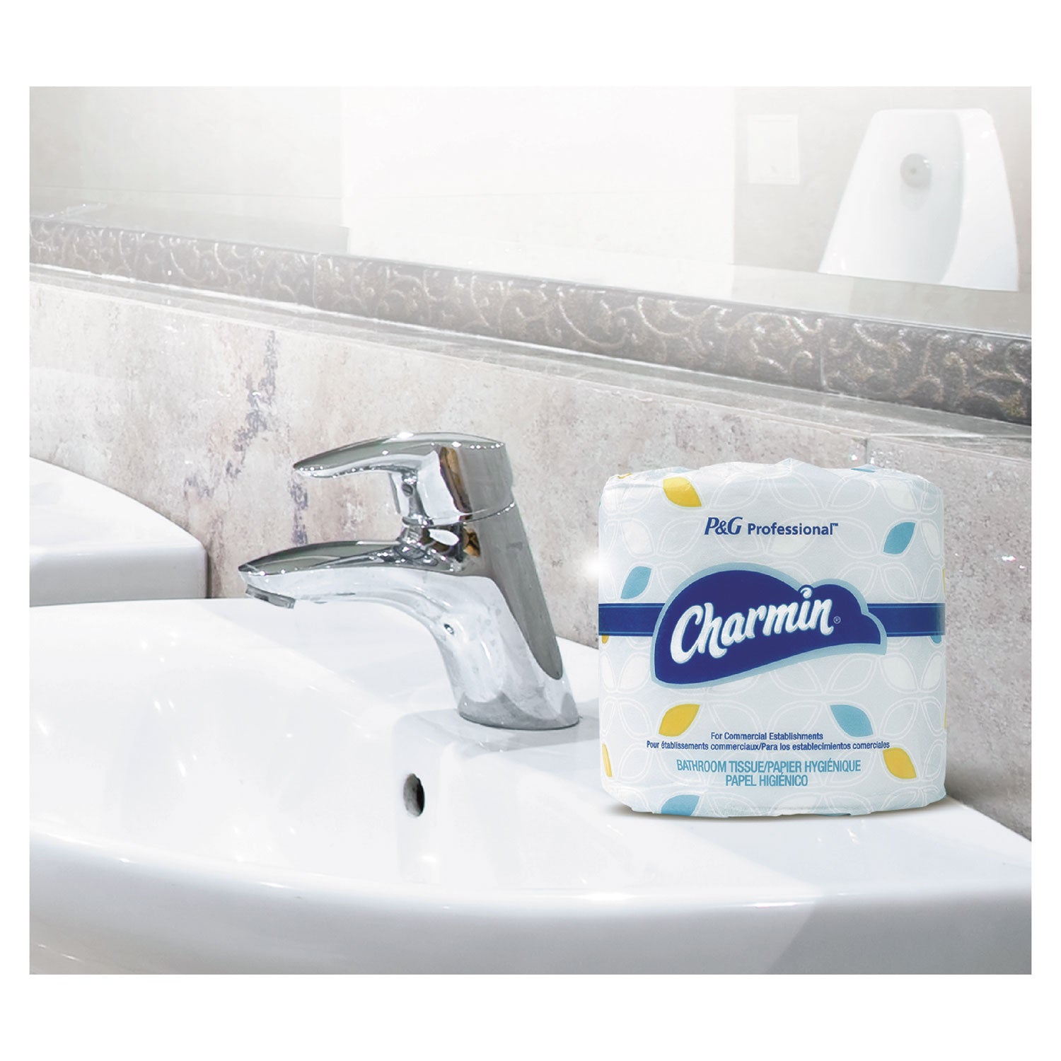 Charmin® Commercial Bathroom Tissue, Septic Safe, Individually Wrapped, 2-Ply, White, 450 Sheets/roll, 75 Rolls/carton