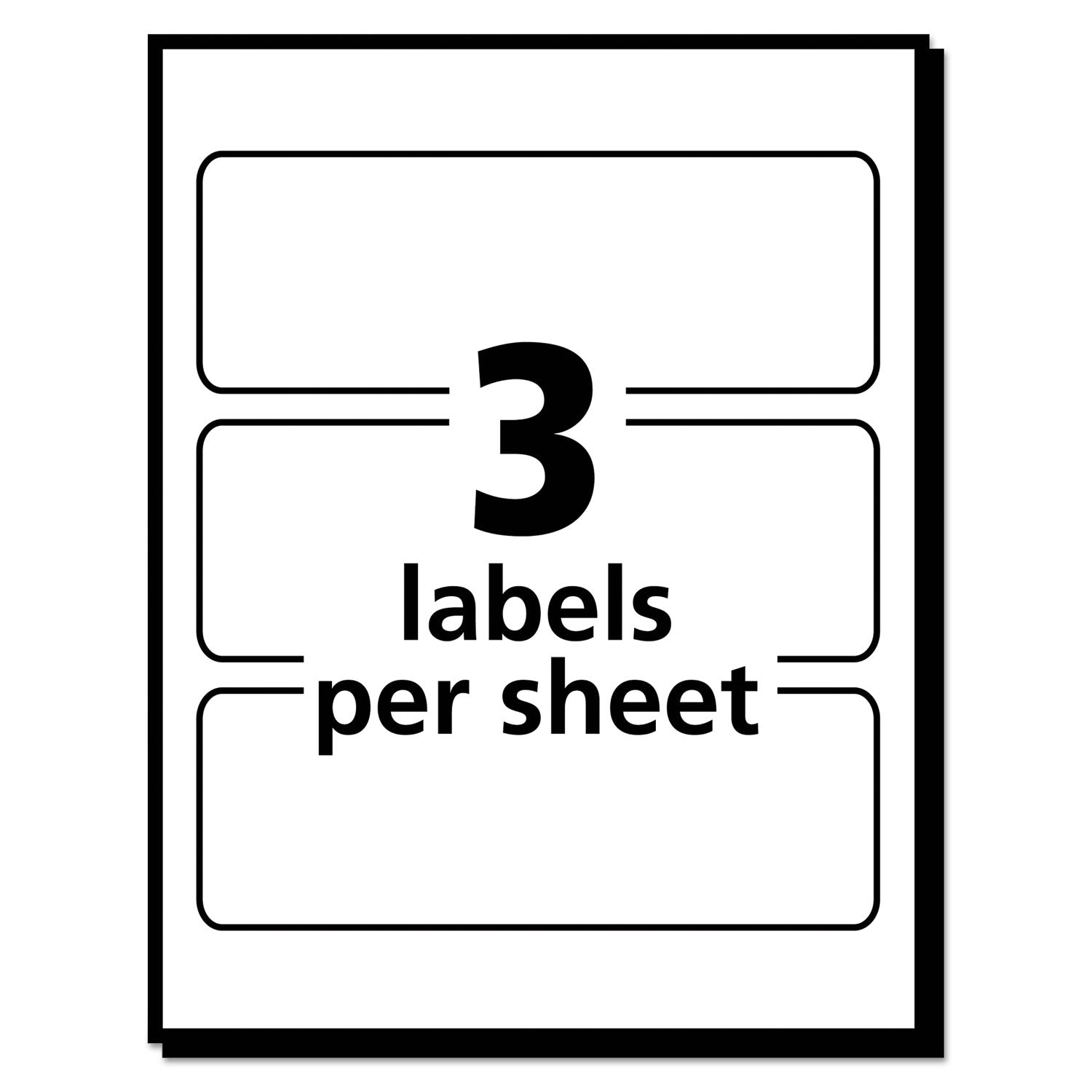 Avery® Removable Multi-Use Labels, Inkjet/laser Printers, 1.5 X 4, White, 3/sheet, 50 Sheets/pack, (5452)