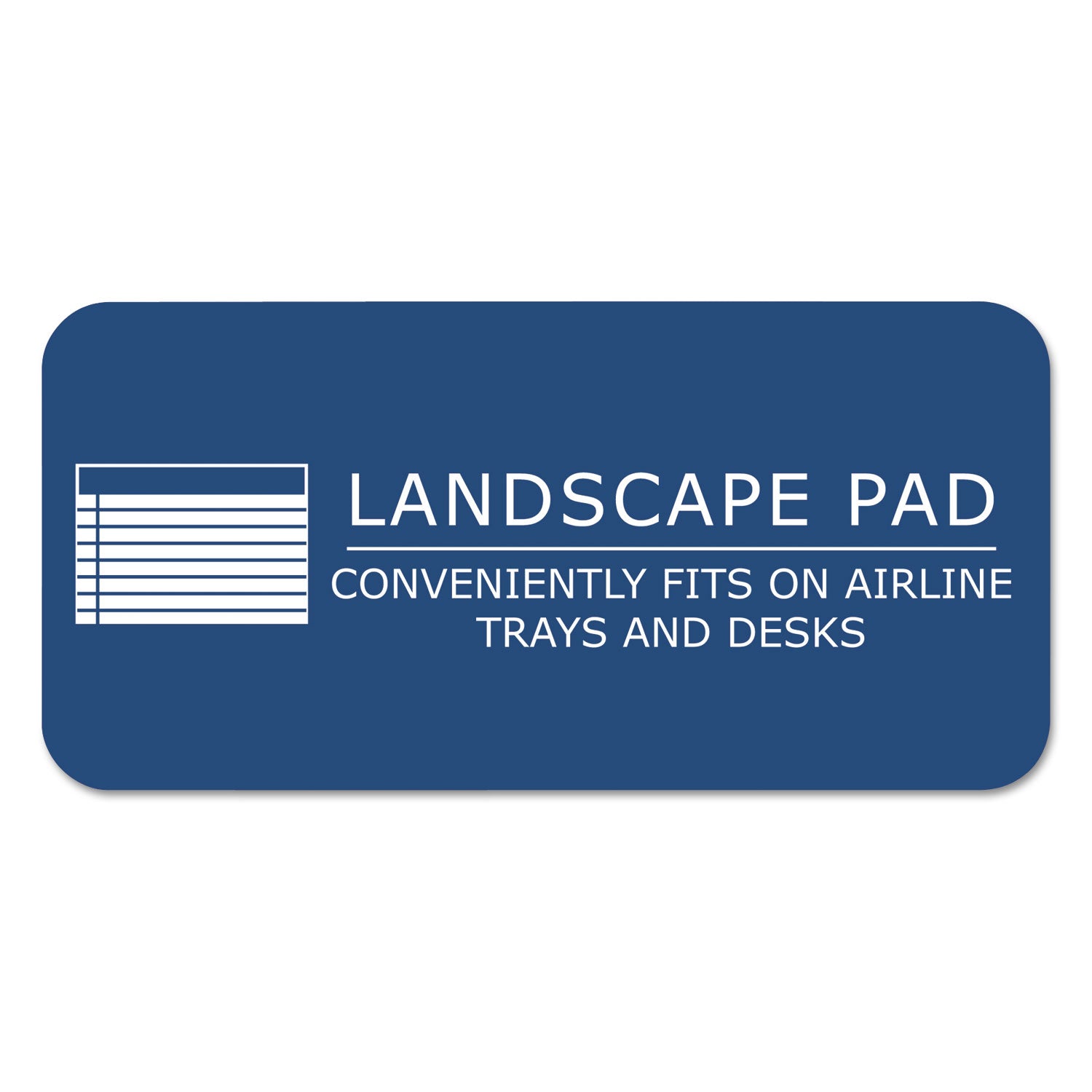 Roaring Spring® Wide Landscape Format Writing Pad, Unpunched With Standard Back, Medium/college Rule, 40 White 11 X 9.5 Sheets