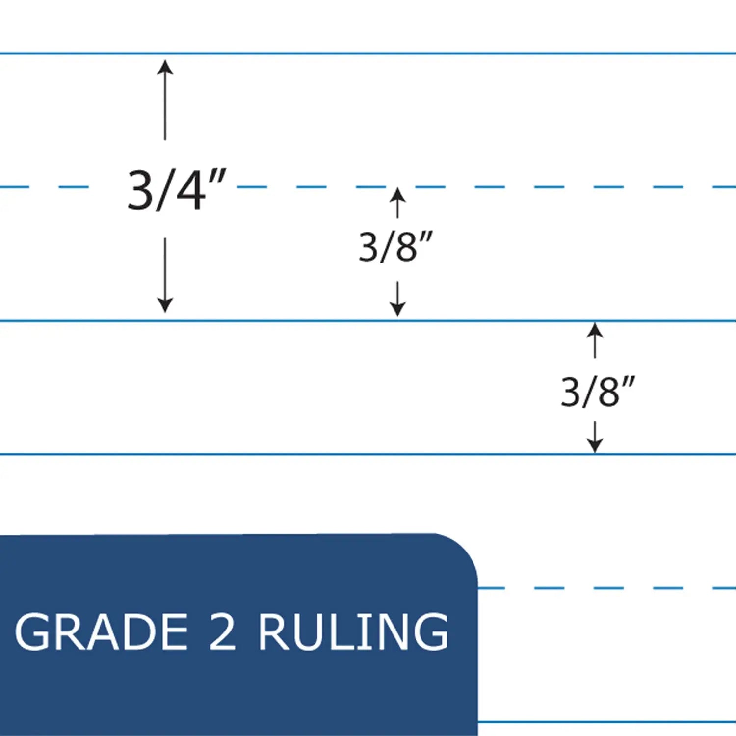 Grade School Ruled Composition Book, Grade 2 Manuscript Format, Blue Cover, (50) 9.75 x 7.75 Sheets Roaring Spring® Flipcost