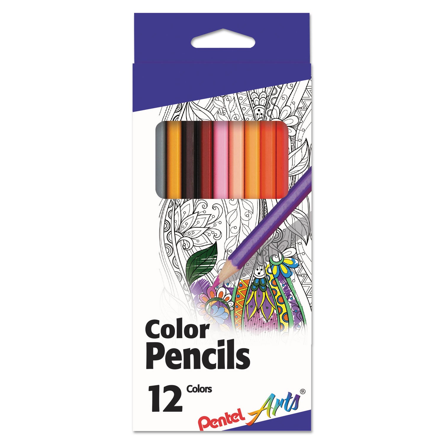 Color Pencils, 1.98 mm, H (#3), Assorted Lead and Barrel Colors, Dozen