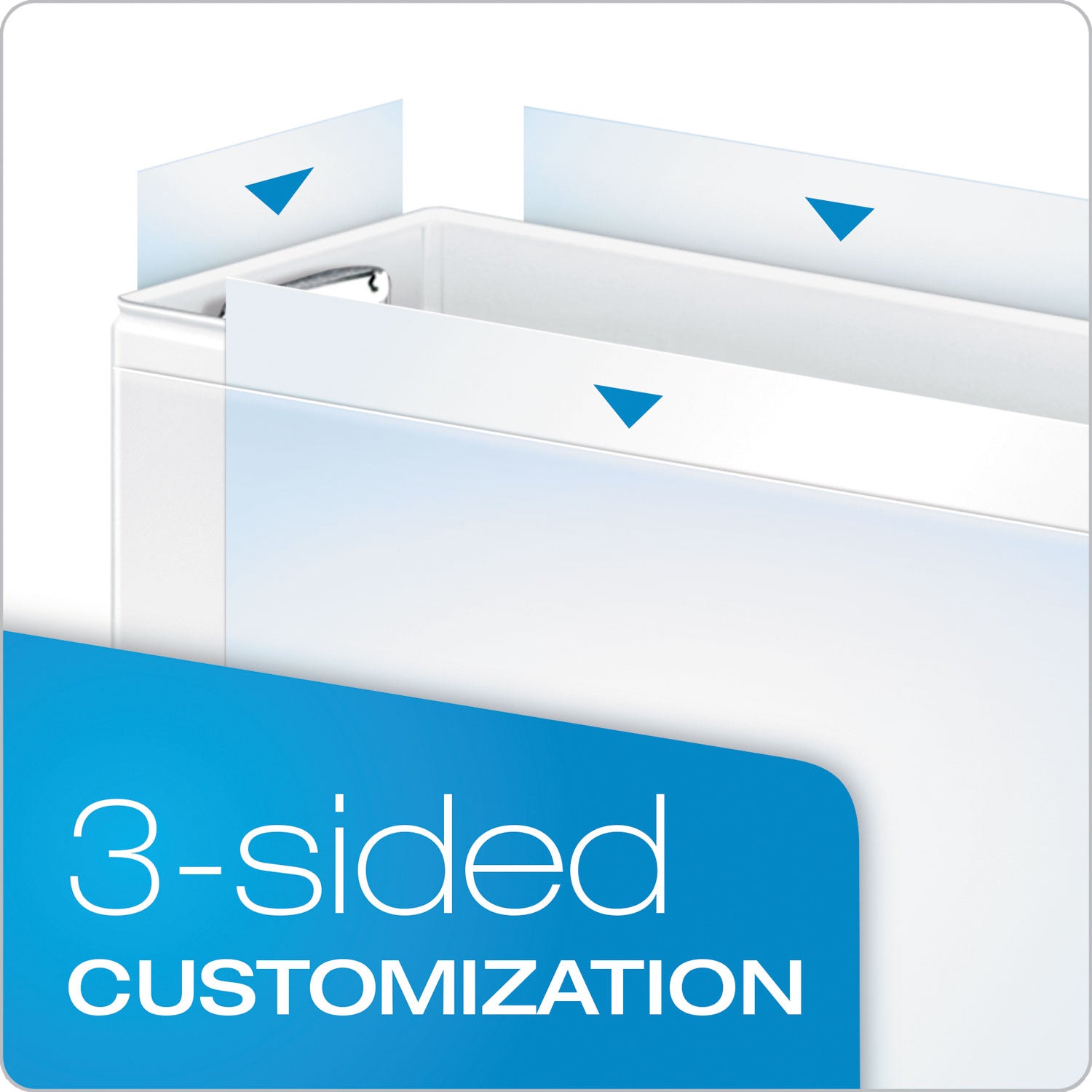 Cardinal® Premier Easy Open Clearvue Locking Slant-D Ring Binder, 3 Rings, 1" Capacity, 11 X 8.5, White