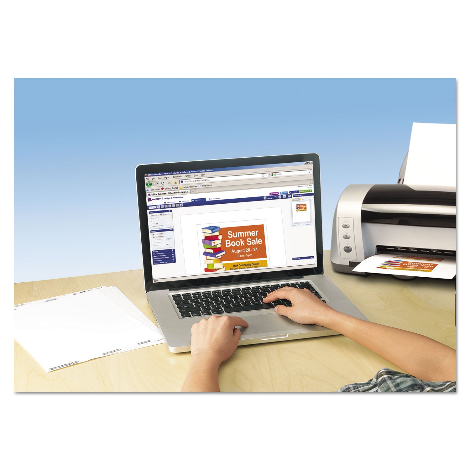 Avery® Printable Postcards, Laser, 80 lb, 4 x 6, Matte White, 100 Cards, 2/Cards/Sheet, 50 Sheets/Box