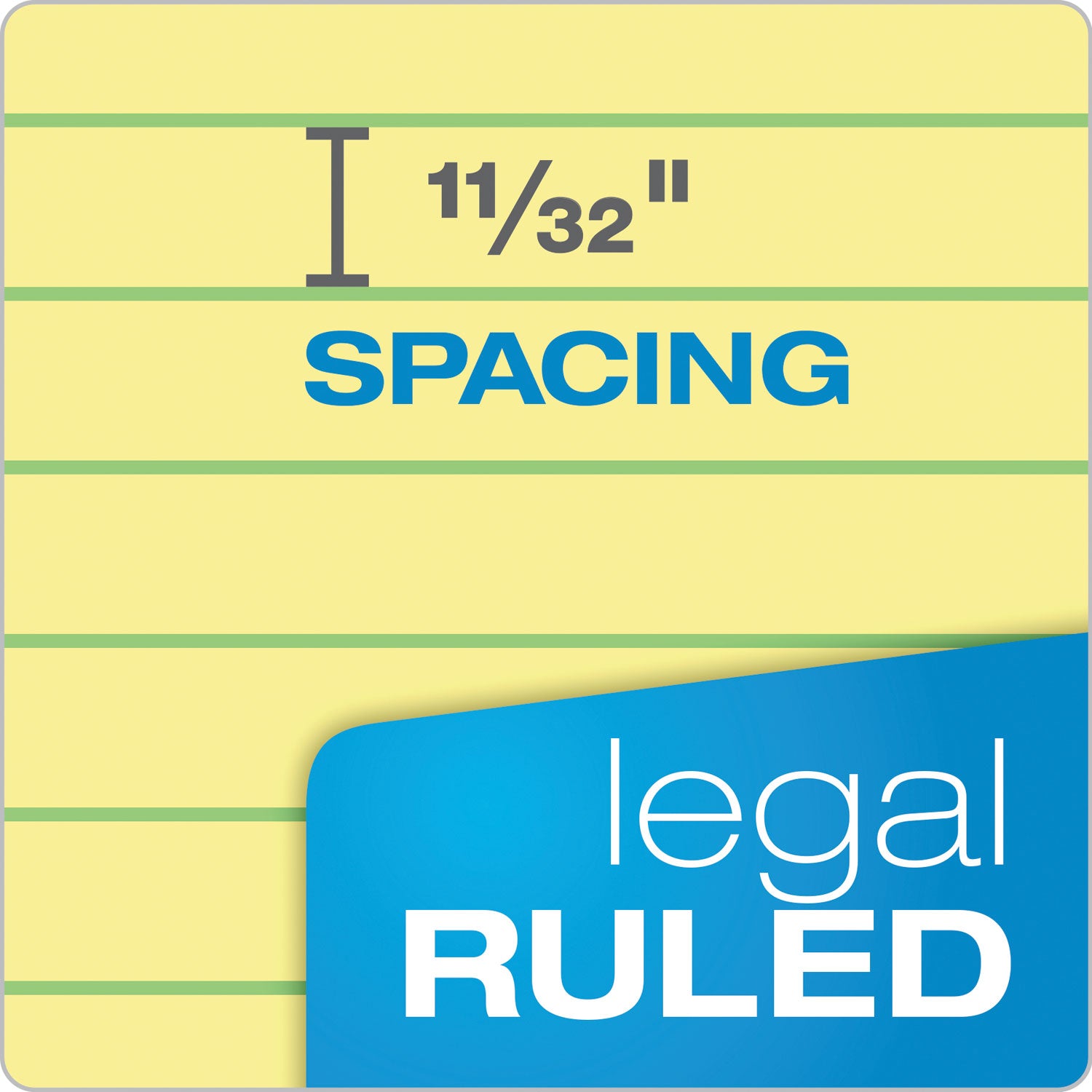 TOPS™ Docket Ruled Perforated Pads, Wide/legal Rule, 50 Canary-Yellow 8.5 X 14 Sheets, 12/pack