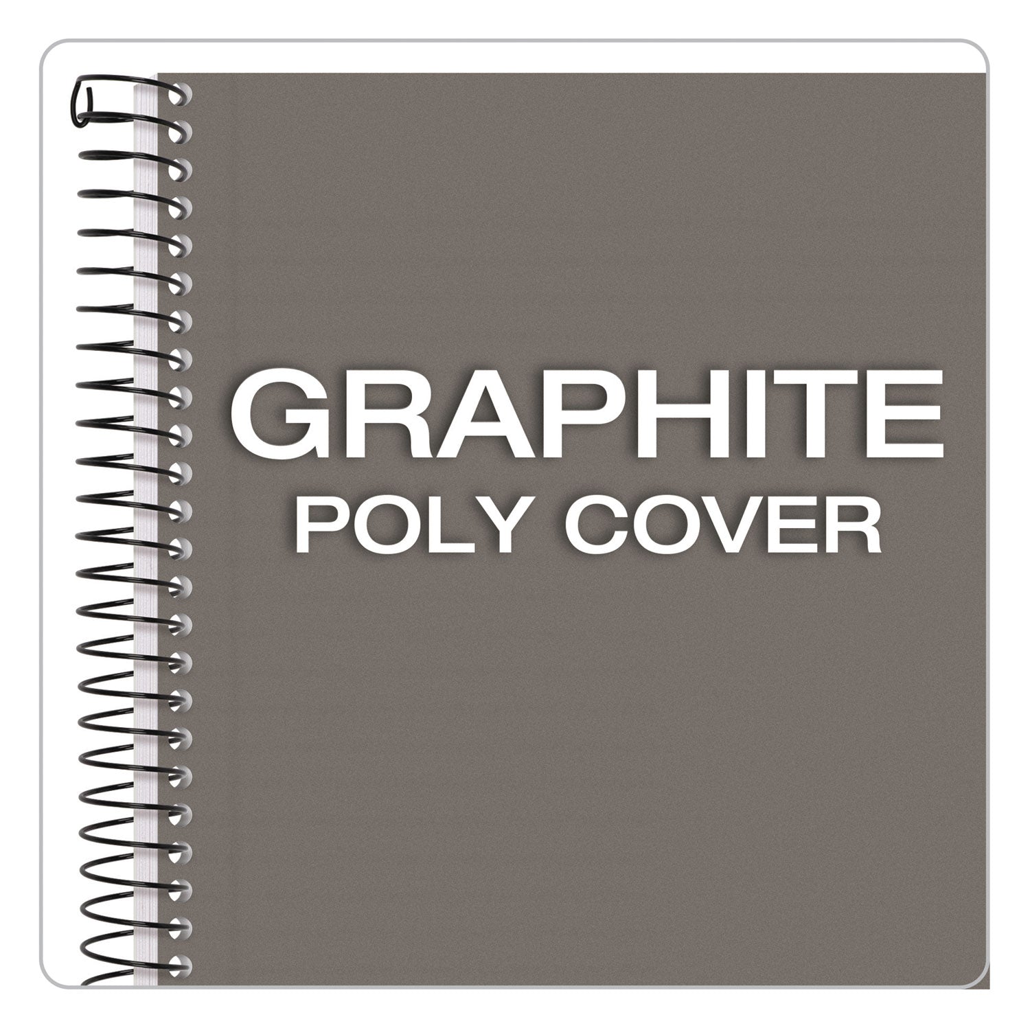 TOPS™ Color Notebooks, 1-Subject, Narrow Rule, Graphite Cover, (100) 8.5 x 5.5 White Sheets