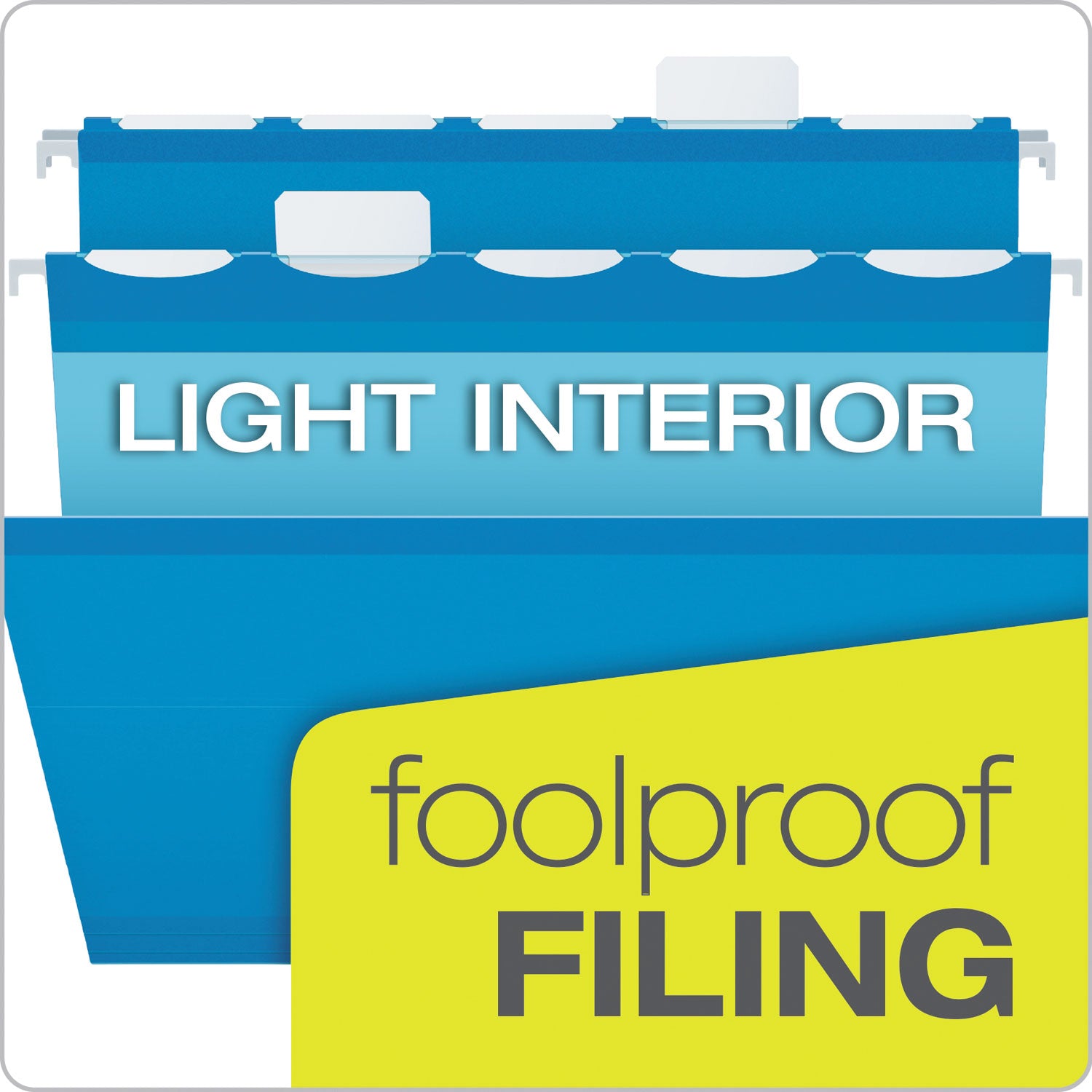 Pendaflex® Ready-Tab Colored Reinforced Hanging Folders, Letter Size, 1/5-Cut Tabs, Assorted Colors, 25/Box