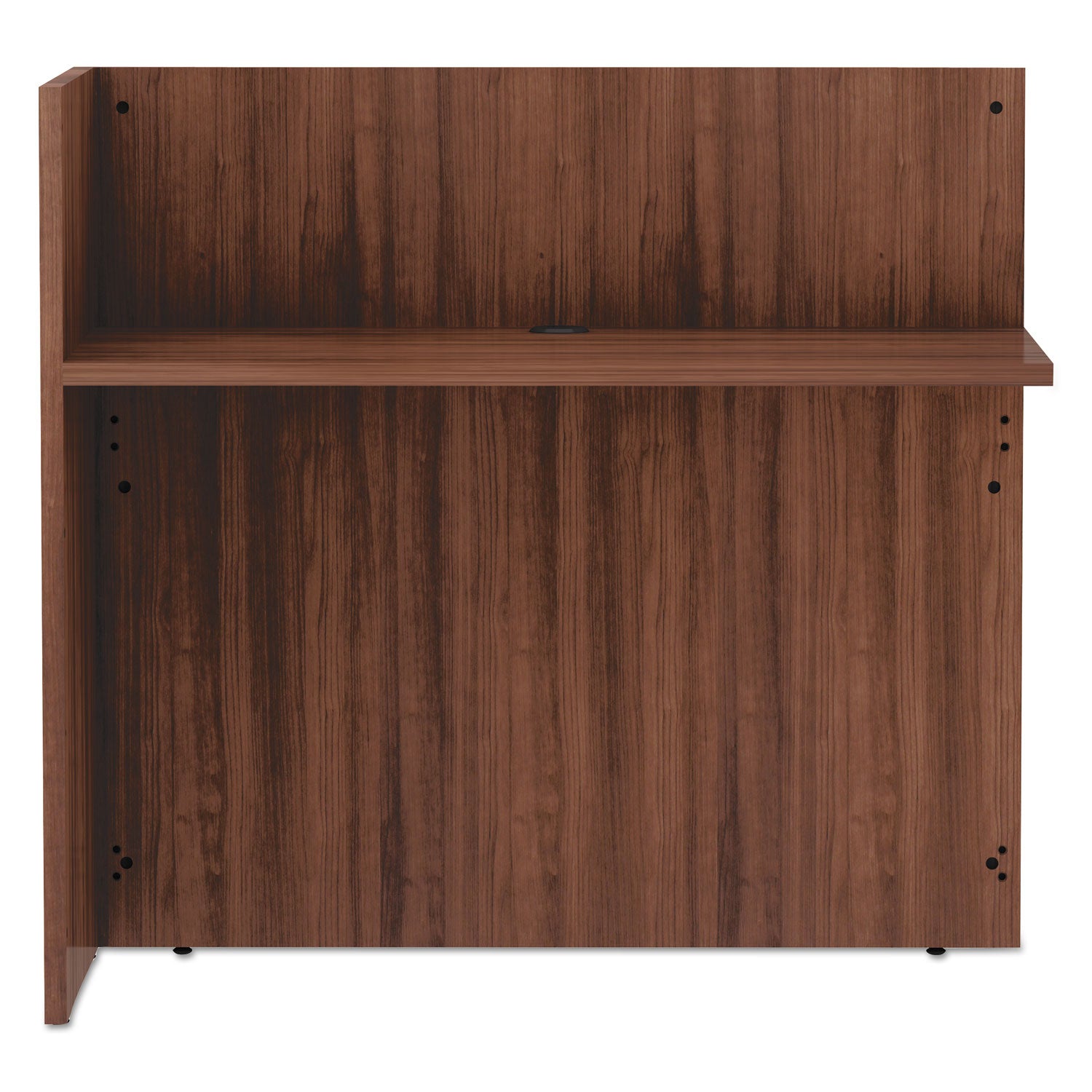 Alera® Alera Valencia Series Reversible Reception Return, 44.13w x 23.63d x 41.5h, Modern Walnut