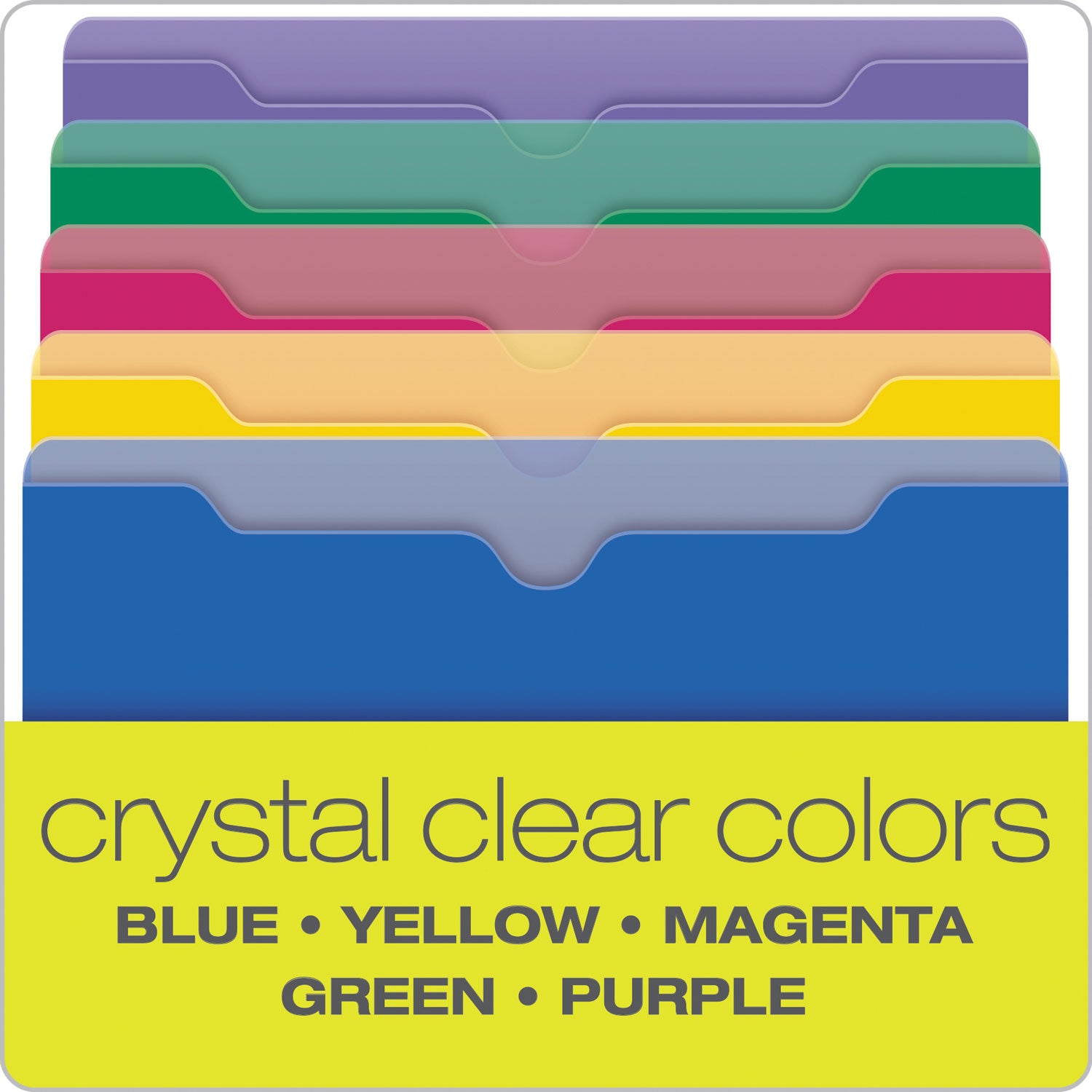 Pendaflex® Poly File Jackets, Straight Tab, Letter Size, Assorted Colors, 10/pack