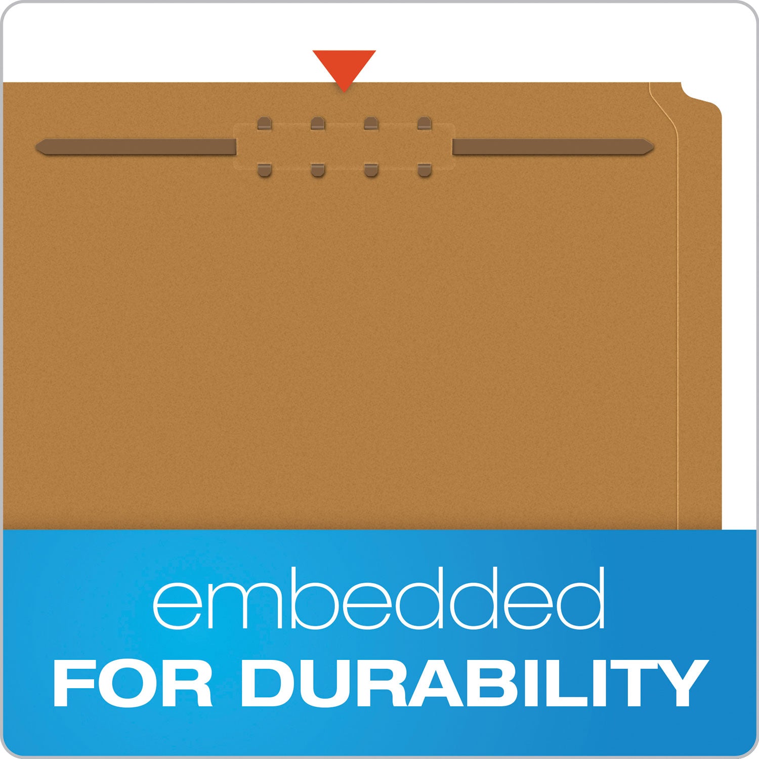 Pendaflex® Kraft Fastener Folders, 2/5-Cut Tabs, 2 Fasteners, Letter Size, Kraft Exterior, 50/Box