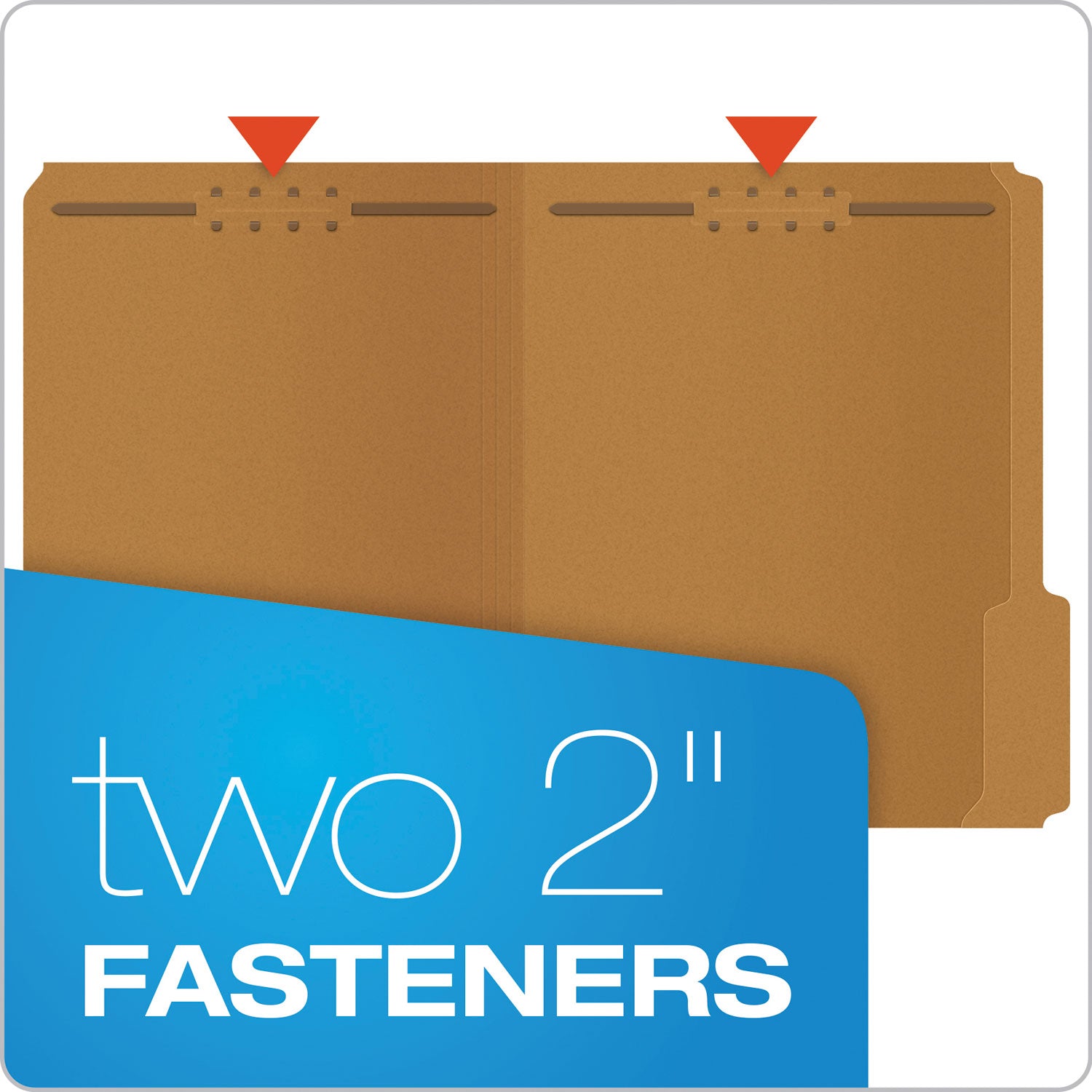 Pendaflex® Kraft Fastener Folders, 1/3-Cut Tabs, 2 Fasteners, Letter Size, Kraft Exterior, 50/Box