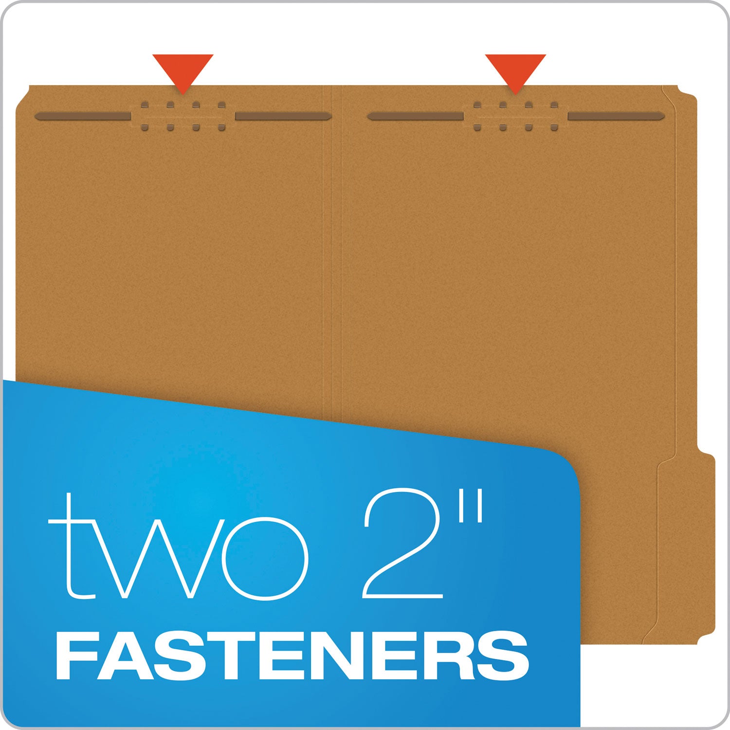 Pendaflex® Kraft Fastener Folders, 1/3-Cut Tabs, 2 Fasteners, Legal Size, Kraft Exterior, 50/Box