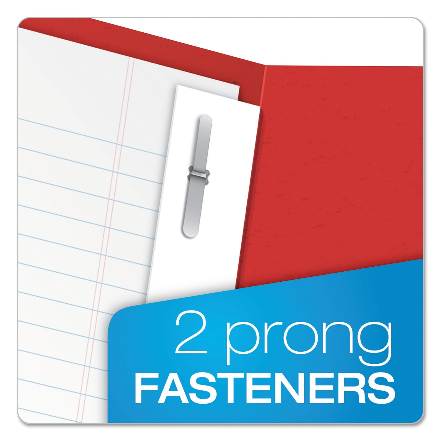 Oxford™ Twin-Pocket Folders With 3 Fasteners, 0.5" Capacity, 11 X 8.5, Red, 25/box