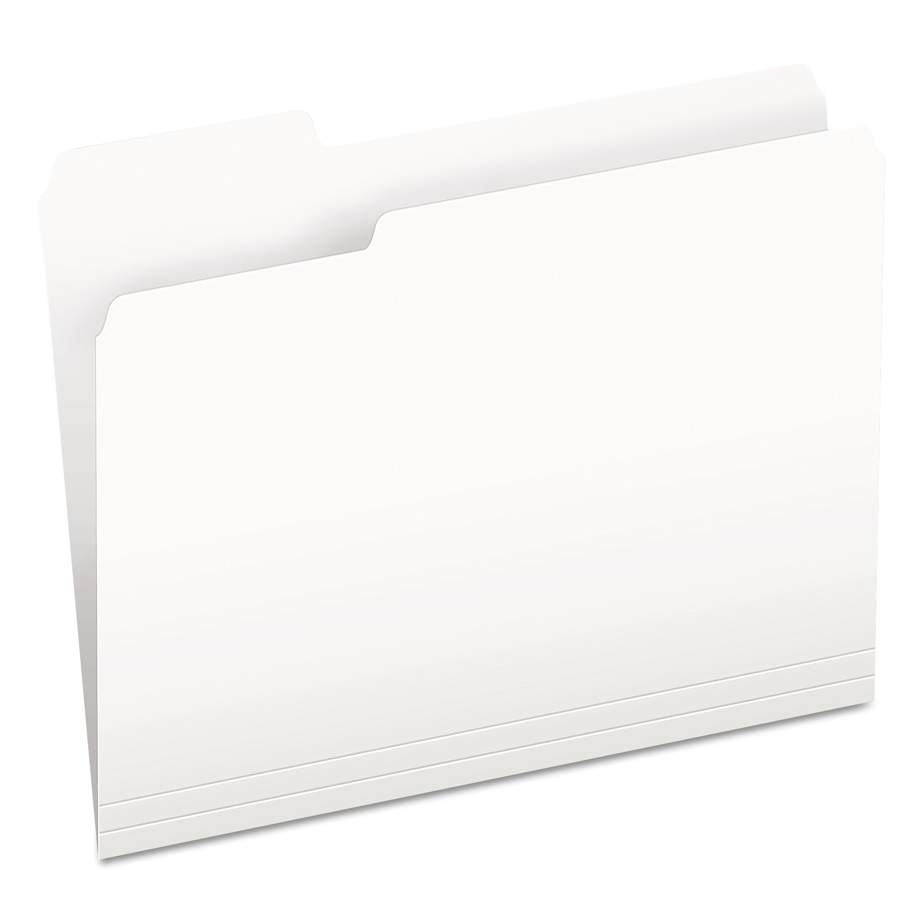 Colored File Folders, 1/3-Cut Tabs: Assorted, Letter Size, White, 100/Box