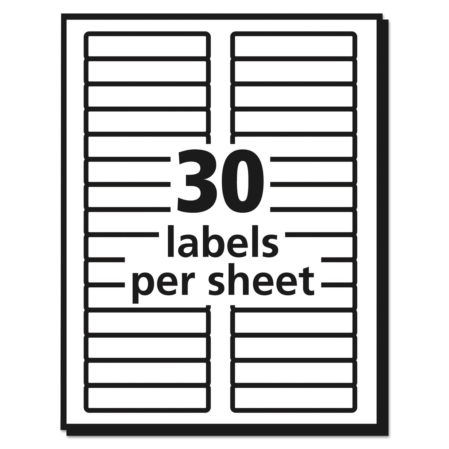 Avery® Permanent TrueBlock File Folder Labels with Sure Feed Technology, 0.66 x 3.44, Blue/White, 30/Sheet, 50 Sheets/Box