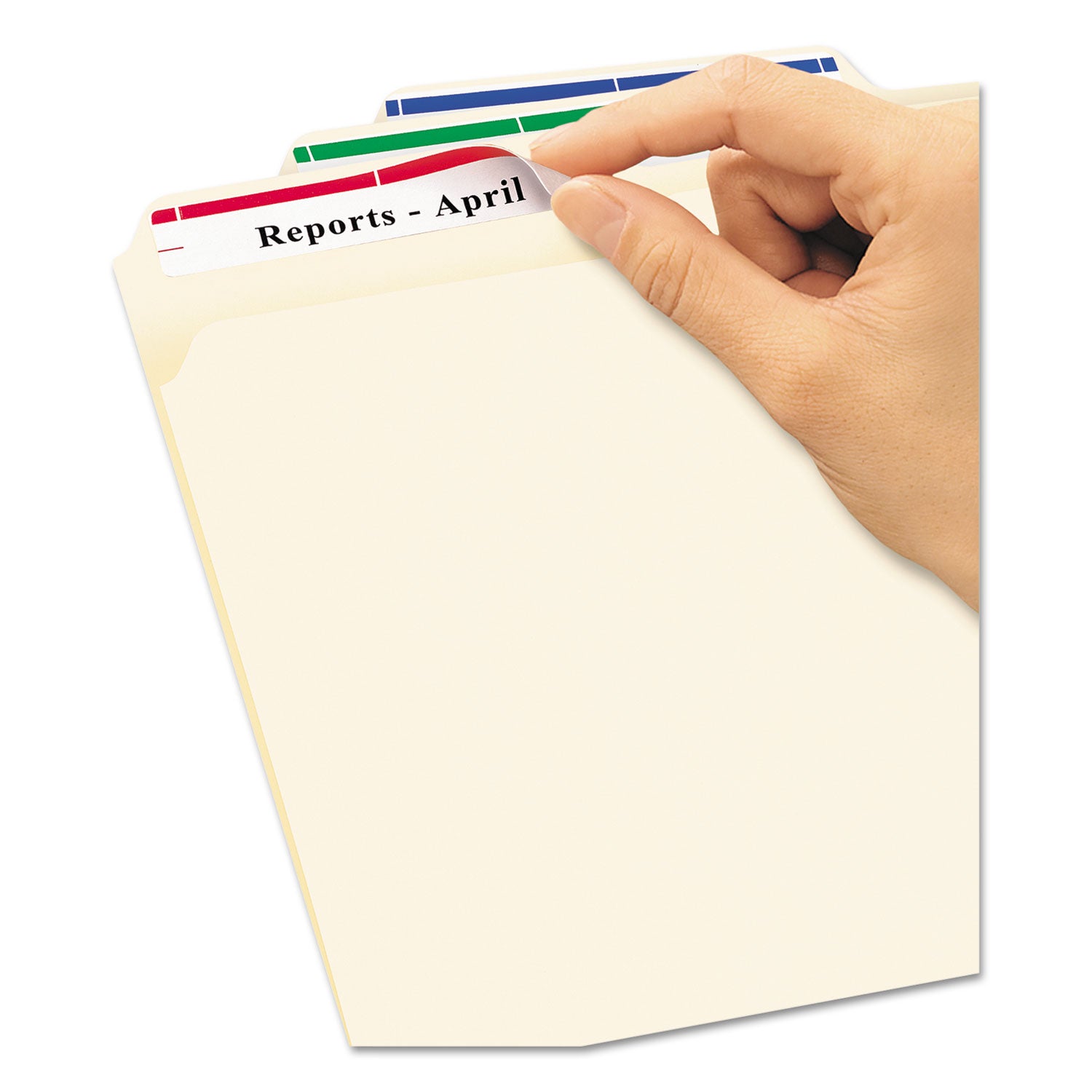Avery® Removable File Folder Labels With Sure Feed Technology, 0.66 X 3.44, White, 7/sheet, 36 Sheets/pack