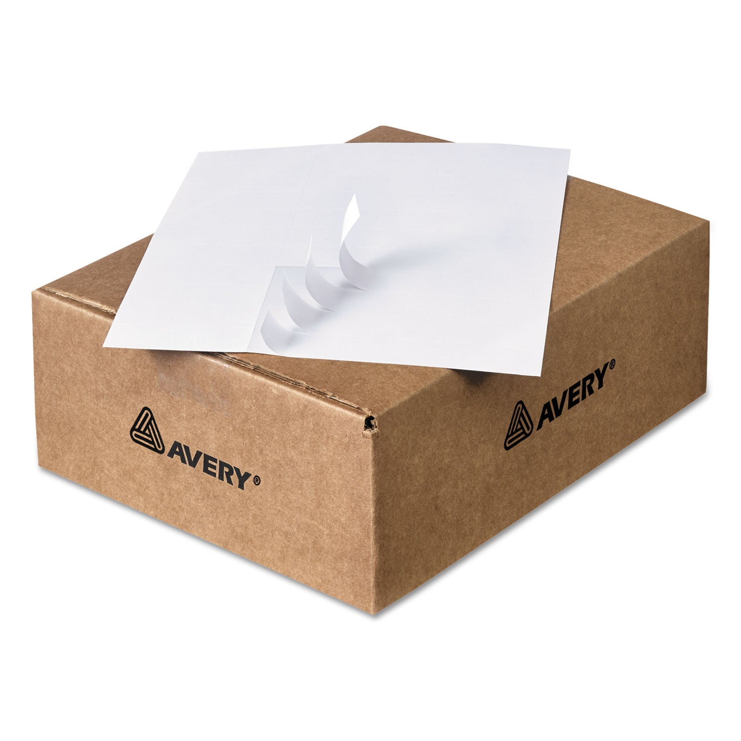 Avery® Copier Mailing Labels, Copiers, 1 X 2.81, White, 33/sheet, 500 Sheets/box