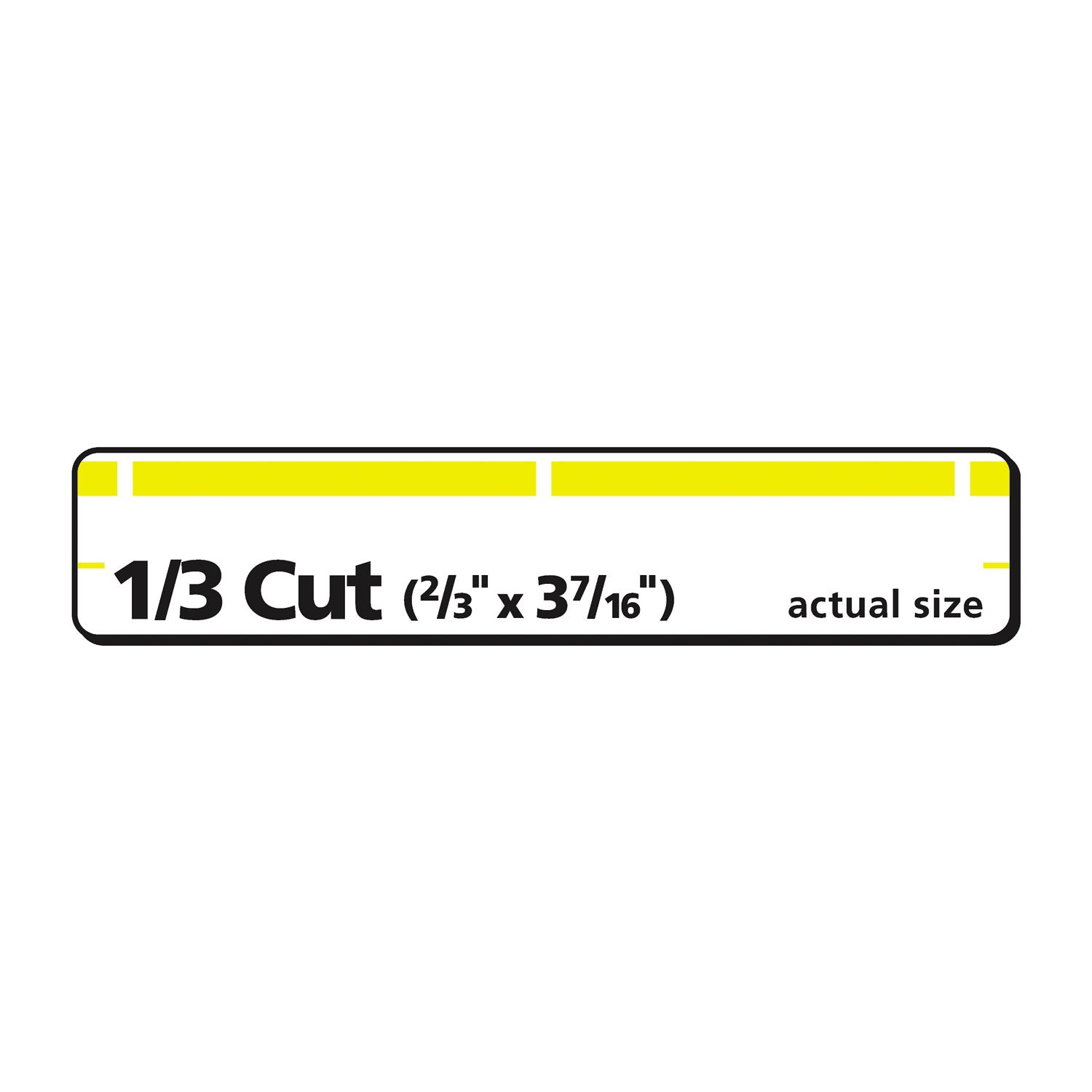Avery® Permanent TrueBlock File Folder Labels with Sure Feed Technology, 0.66 x 3.44, Yellow/White, 30/Sheet, 50 Sheets/Box