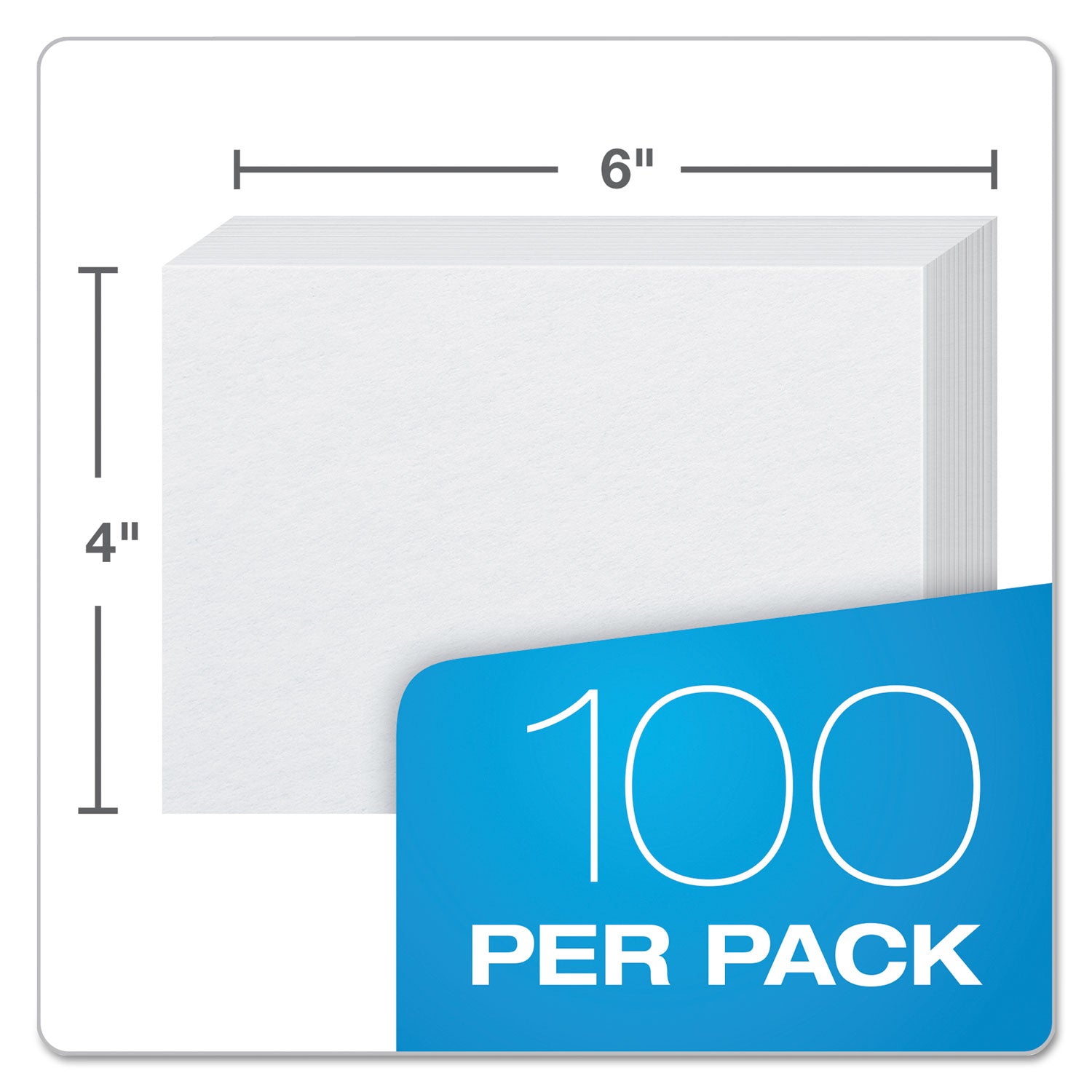 Oxford™ Unruled Index Cards, 4 X 6, White, 100/pack