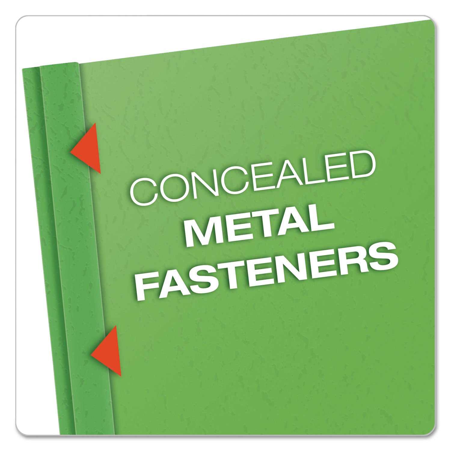 Oxford™ Clear Front Standard Grade Report Cover, Three-Prong Fastener, 0.5" Capacity, 8.5 X 11, Clear/green, 25/box