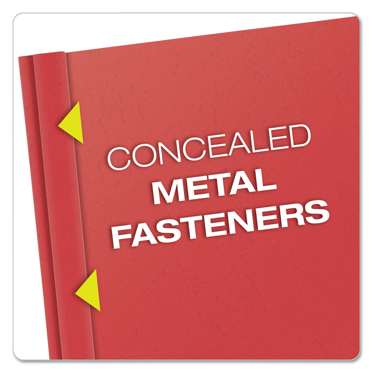 Oxford™ Clear Front Standard Grade Report Cover, Three-Prong Fastener, 0.5" Capacity, 8.5 X 11, Clear/red, 25/box