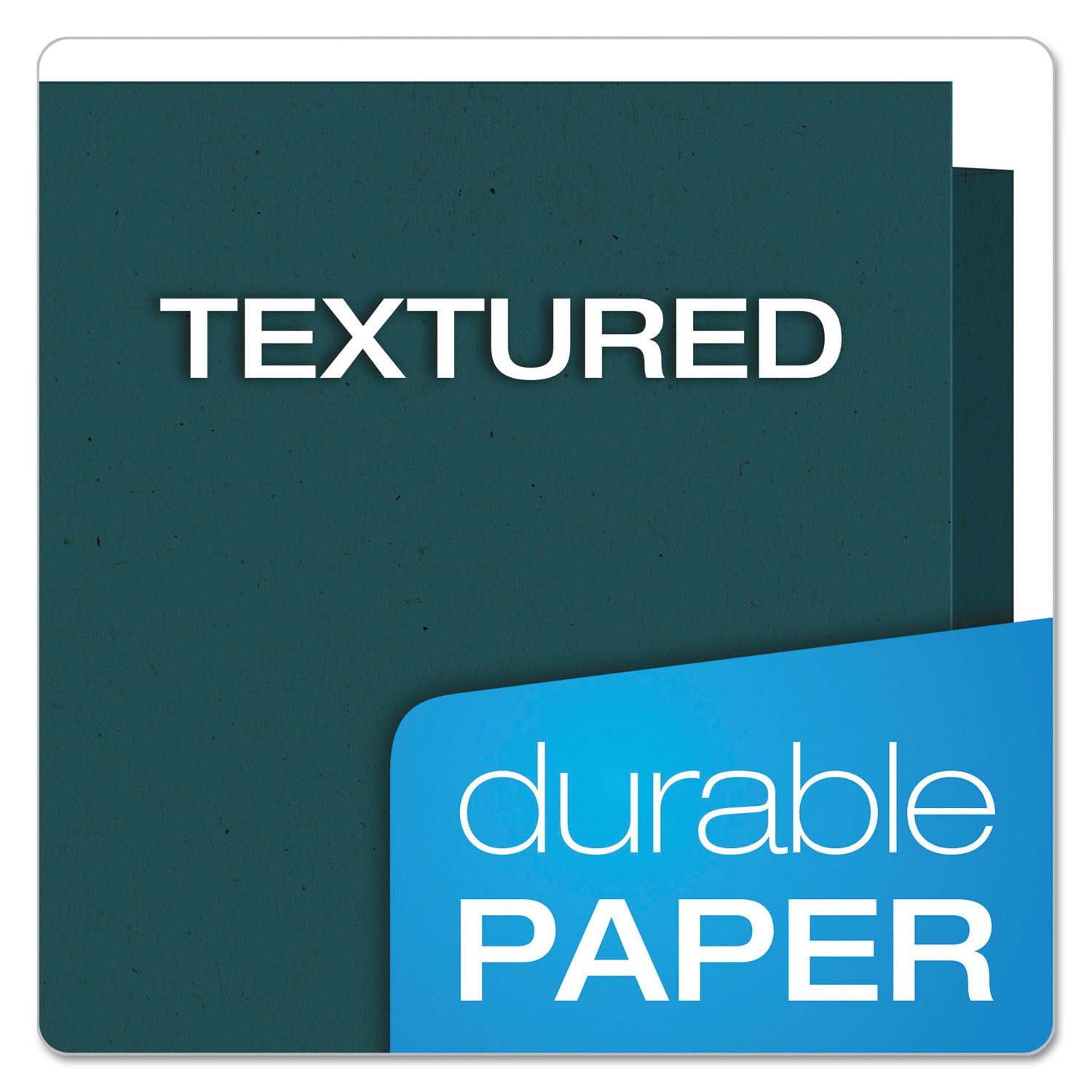 Oxford™ Earthwise By Oxford 100% Recycled Paper Twin-Pocket Portfolio, 100-Sheet Capacity, 11 X 8.5, Blue, 25/box