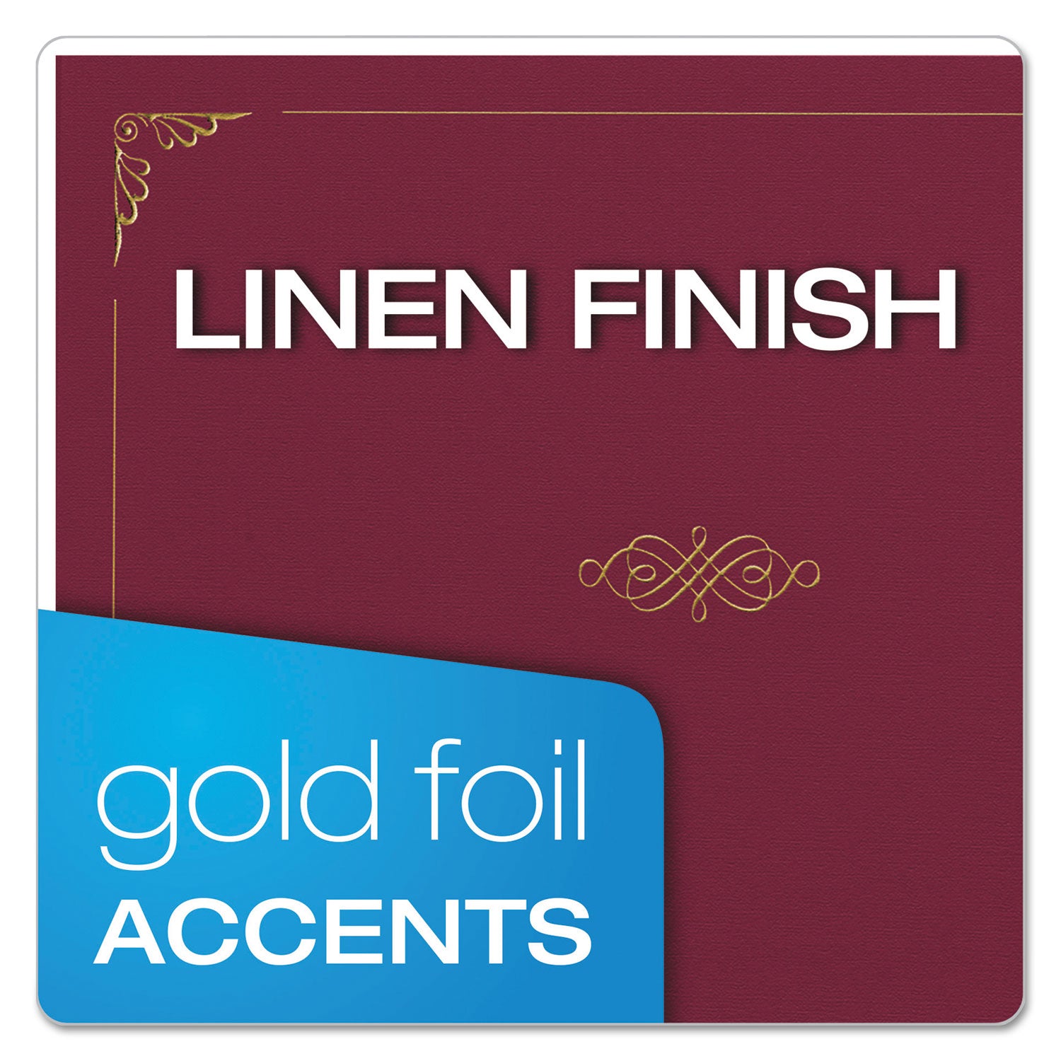 Oxford™ Certificate Holder, 11.25 x 8.75, Burgundy, 5/Pack