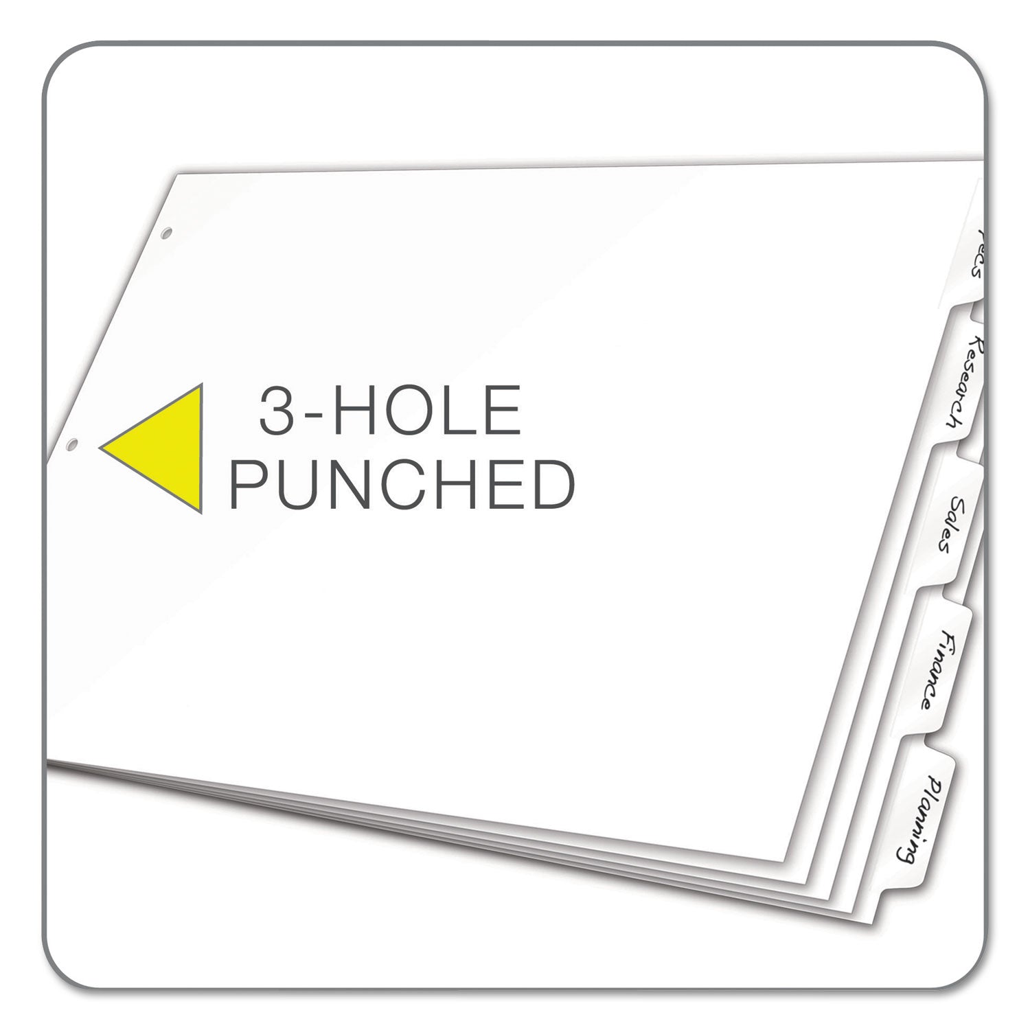 Cardinal® Write 'n Erase Tabloid Index Dividers, 8-Tab, 11 X 17, White, 1 Set