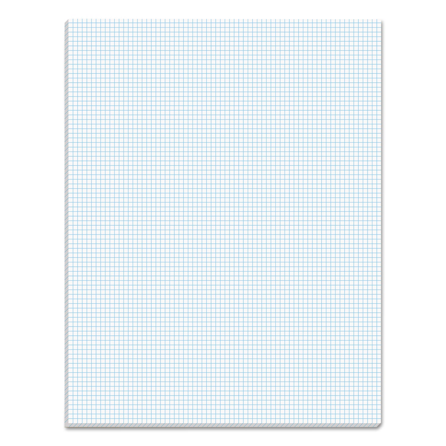 Quadrille Pads, Quadrille Rule (8 sq/in), 50 White 8.5 x 11 Sheets
