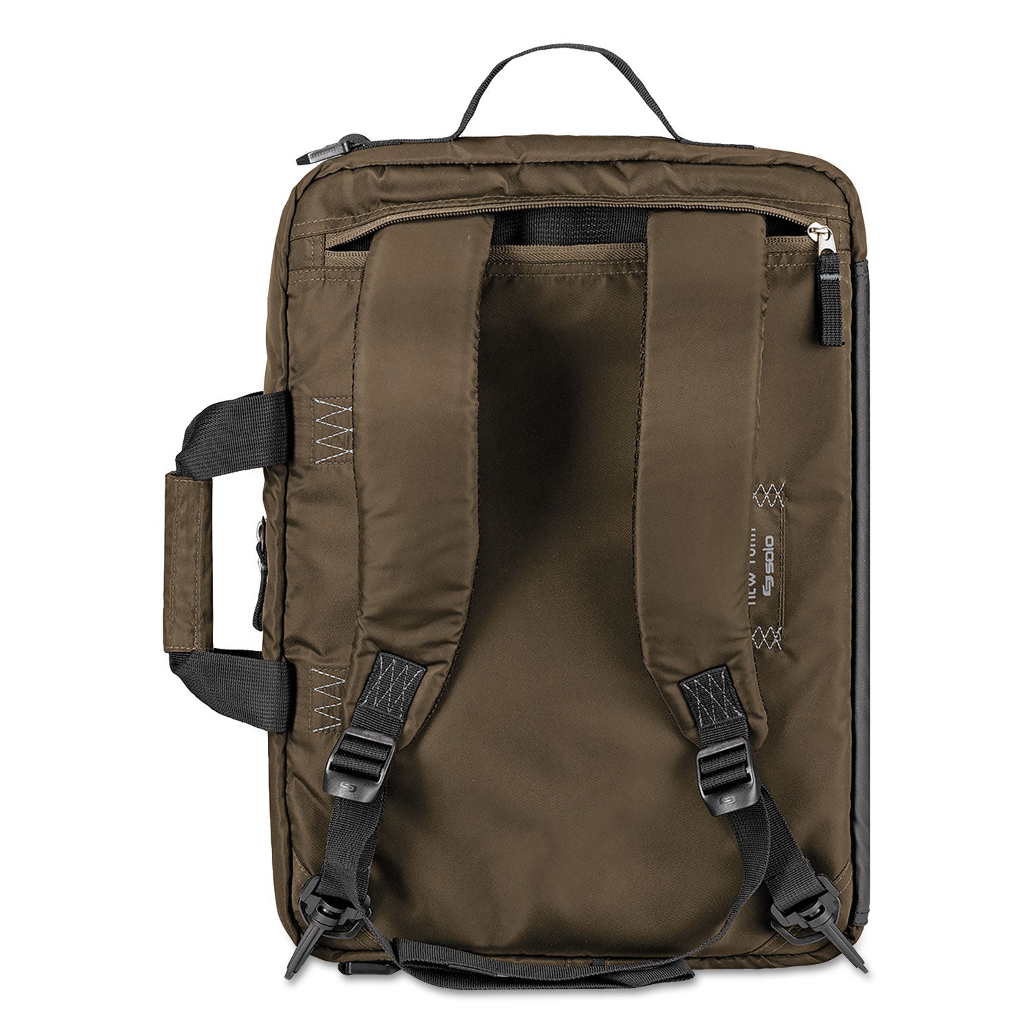 Solo Zone Briefcase, Fits Devices Up to 15.6", Nylon, 4.25 x 17.5 x 17.5, Bronze