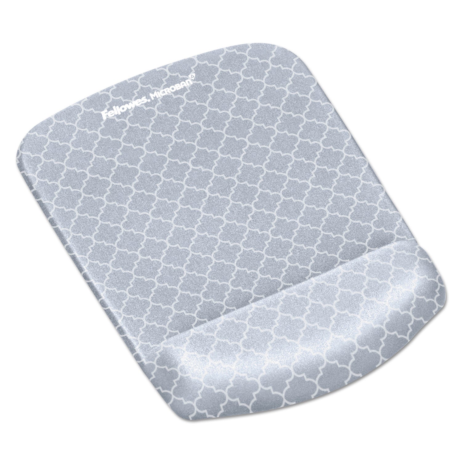 Fellowes® PlushTouch Mouse Pad with Wrist Rest, 7.25 x 9.38, Lattice Design