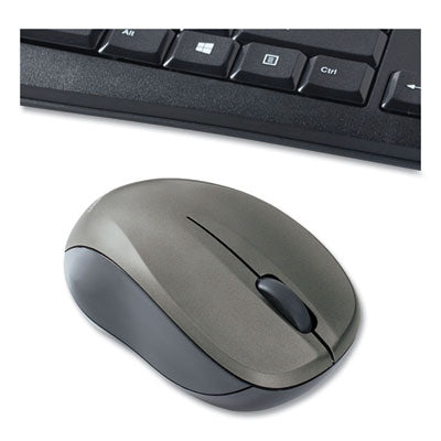 Verbatim® Silent Wireless Mouse and Keyboard, 2.4 GHz Frequency/32.8 ft Wireless Range, Black Flipcost Flipcost