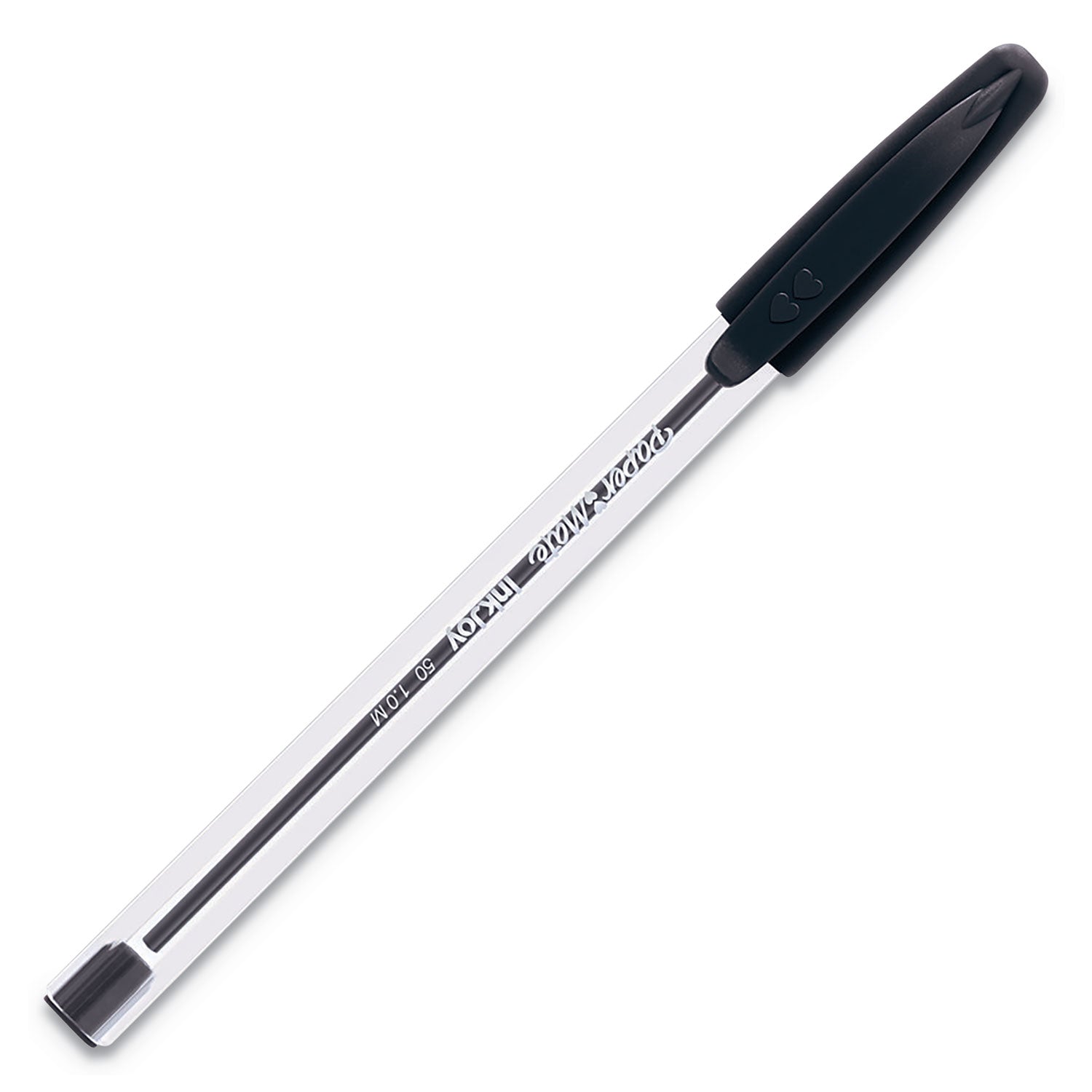 Paper Mate® Inkjoy 50st Ballpoint Pen, Stick, Medium 1 Mm, Black Ink, Clear Barrel, Dozen