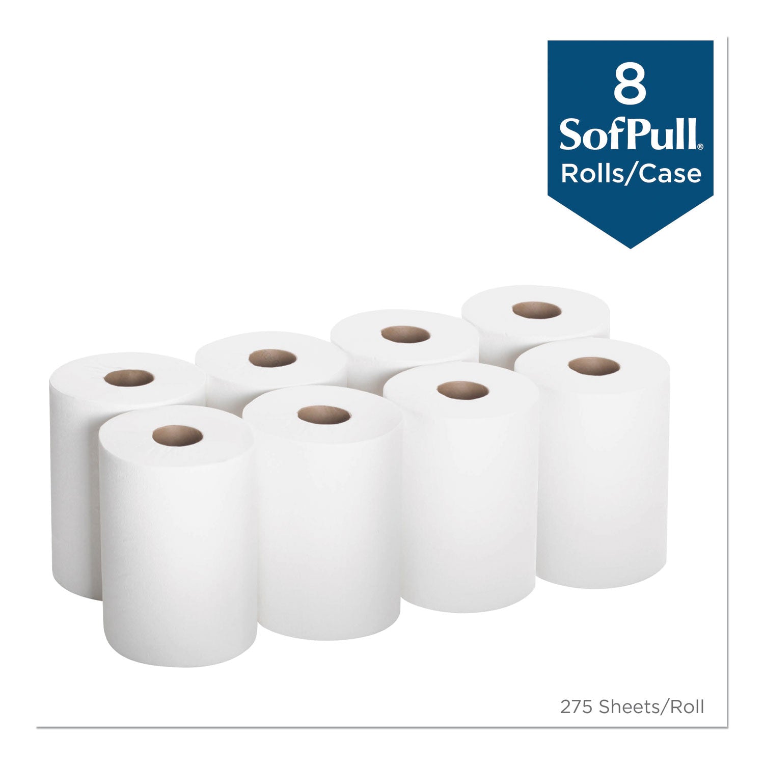 Georgia Pacific® Professional SofPull Premium Junior Capacity Towel, 1-Ply, 7.8 x 14.8, White, 225/Roll, 8 Rolls/Carton