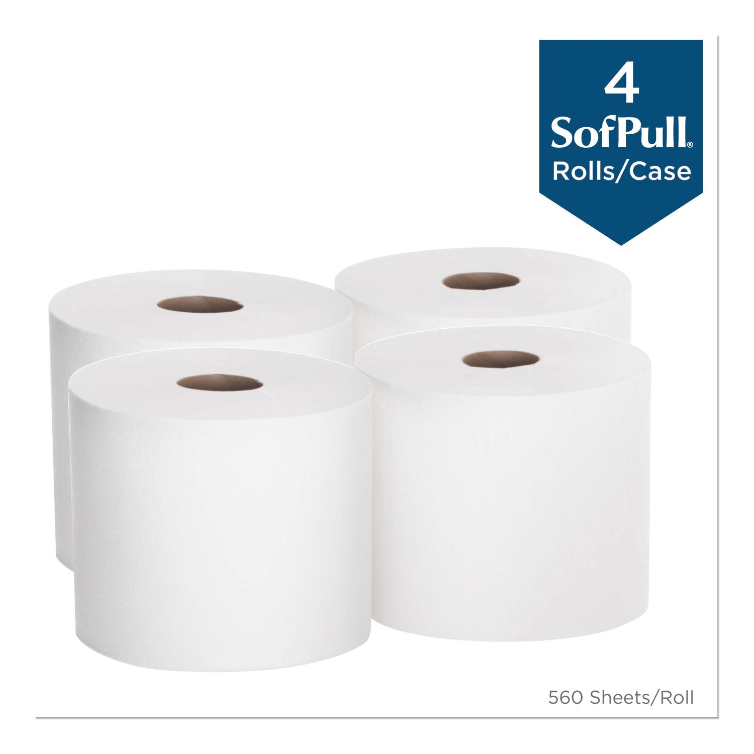 Georgia Pacific® Professional SofPull Perforated Paper Towel, 1-Ply, 7.8 x 15, White, 560/Roll, 4 Rolls/Carton