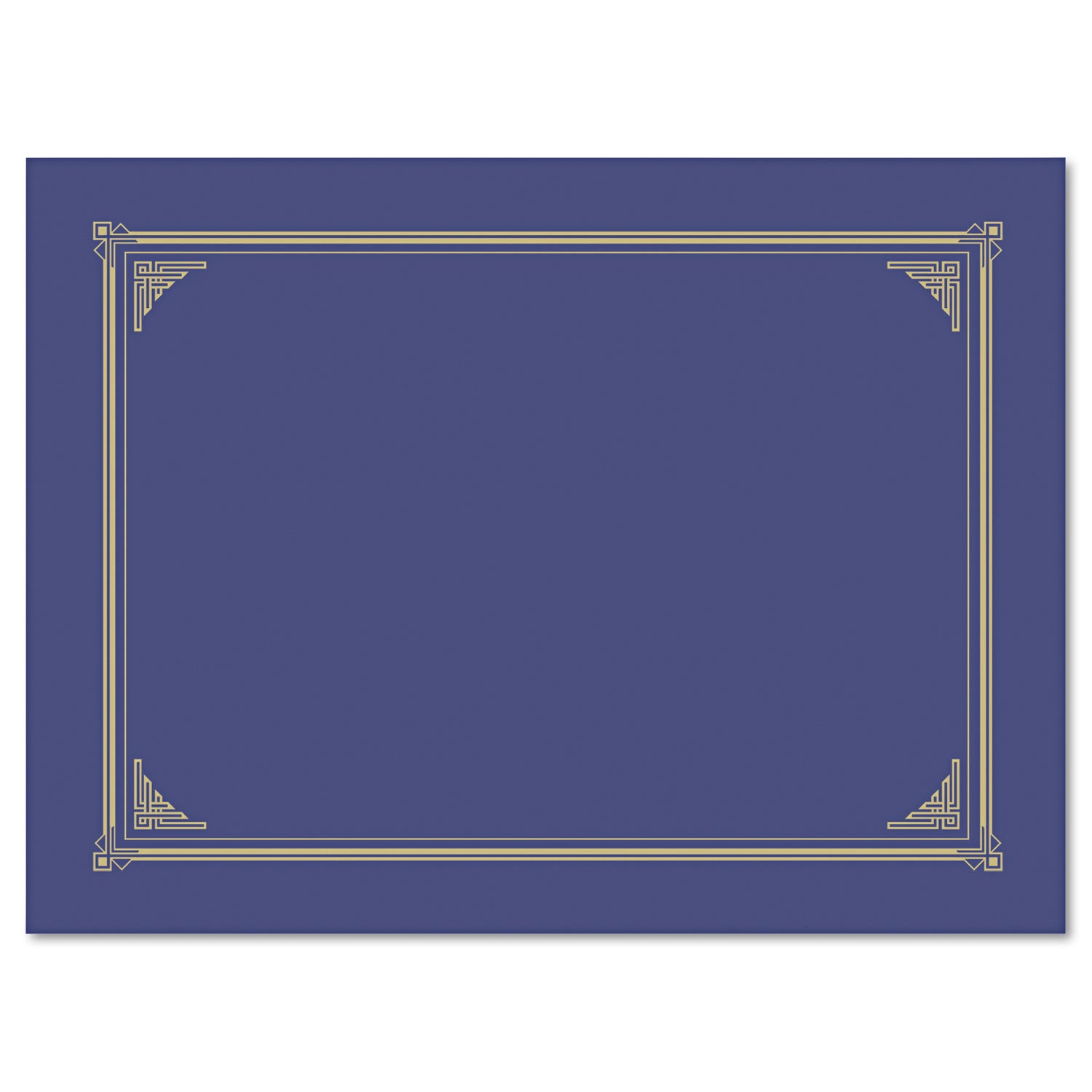 Certificate/Document Cover, 12.5 x 9.75, Metallic Blue, 6/Pack