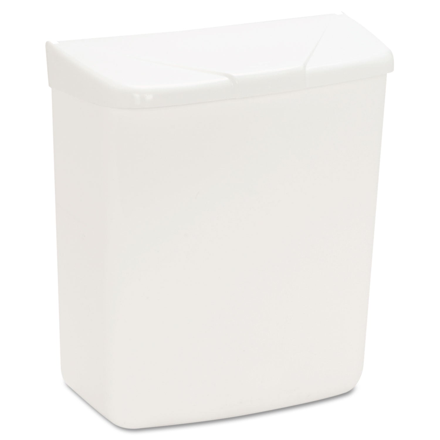 HOSPECO® Wall Mount Sanitary Napkin Receptacle-PPC, 1 gal, PPC Plastic, White