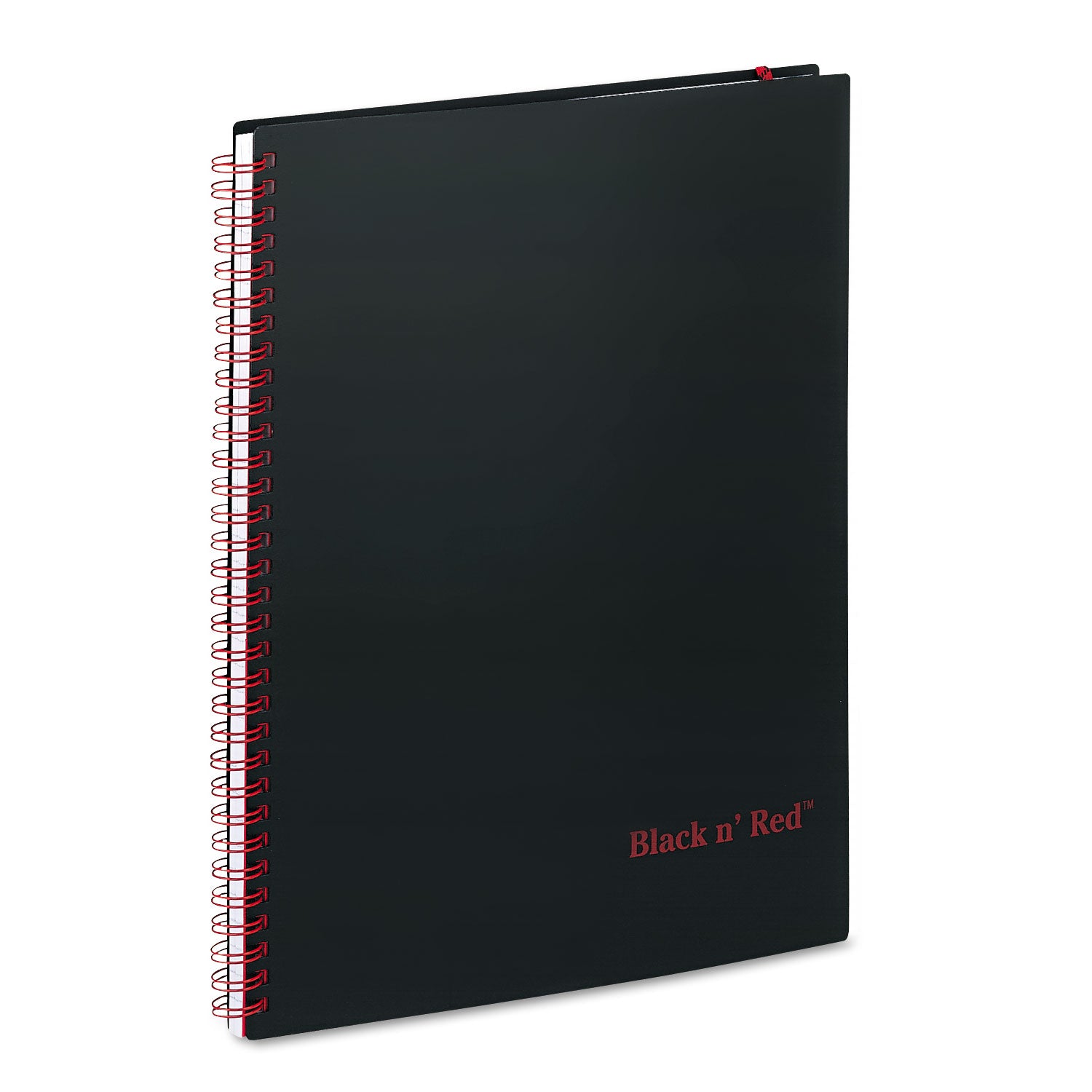 Black n' Red™ Flexible Cover Twinwire Notebooks, SCRIBZEE Compatible, 1-Subject, Wide/Legal Rule, Black Cover, (70) 11 x 8.5 Sheets